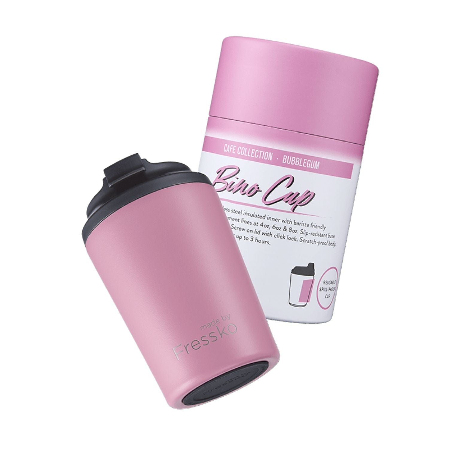 Made By Fressko Bino 8oz Insulated Stainless Steel Cup - Bubblegum