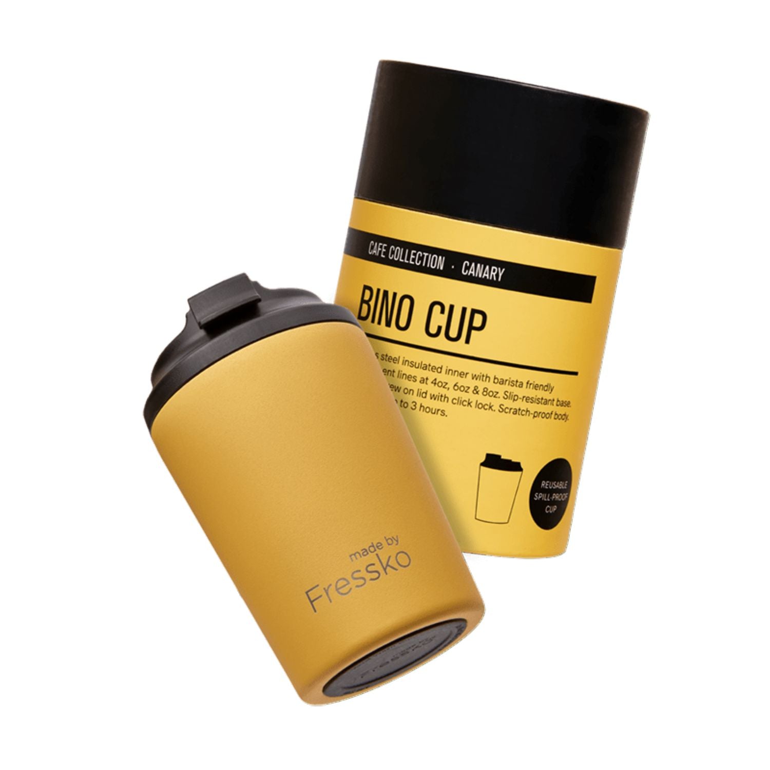 Made By Fressko Bino 8oz Insulated Stainless Steel Cup - Canary