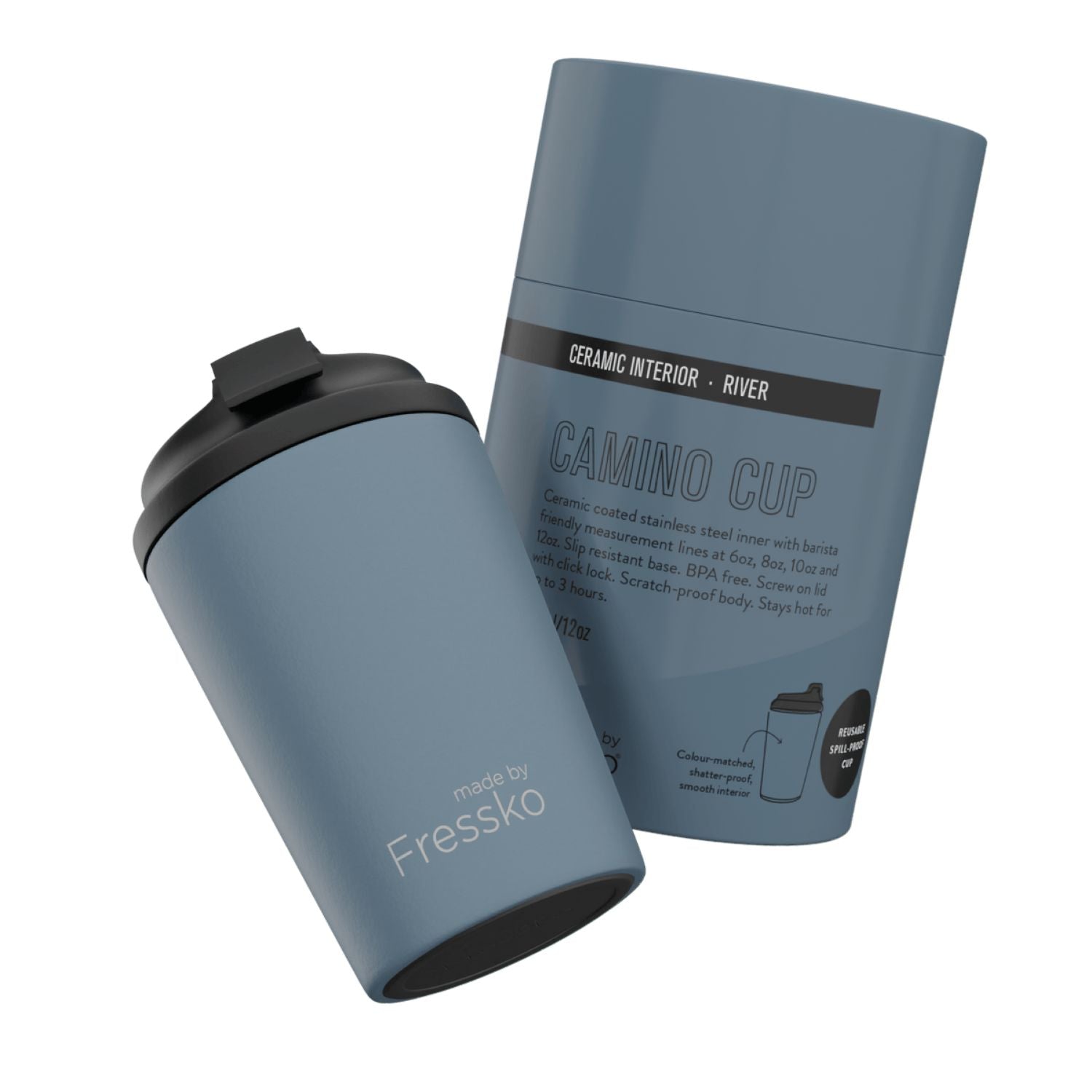Made By Fressko Camino 12oz Insulated Ceramic Cup - River