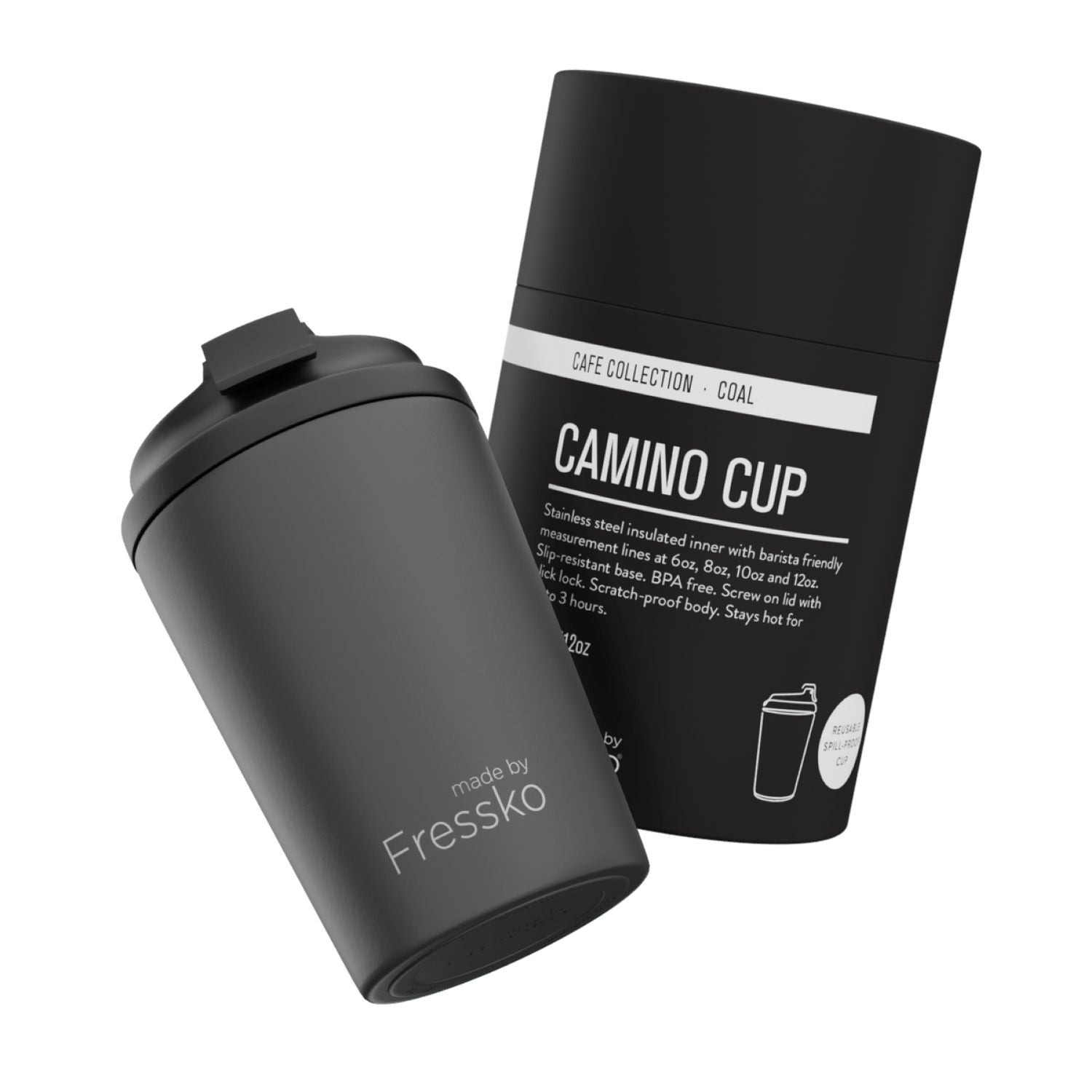 Made By Fressko Camino 12oz Insulated Stainless Steel Cup - Coal