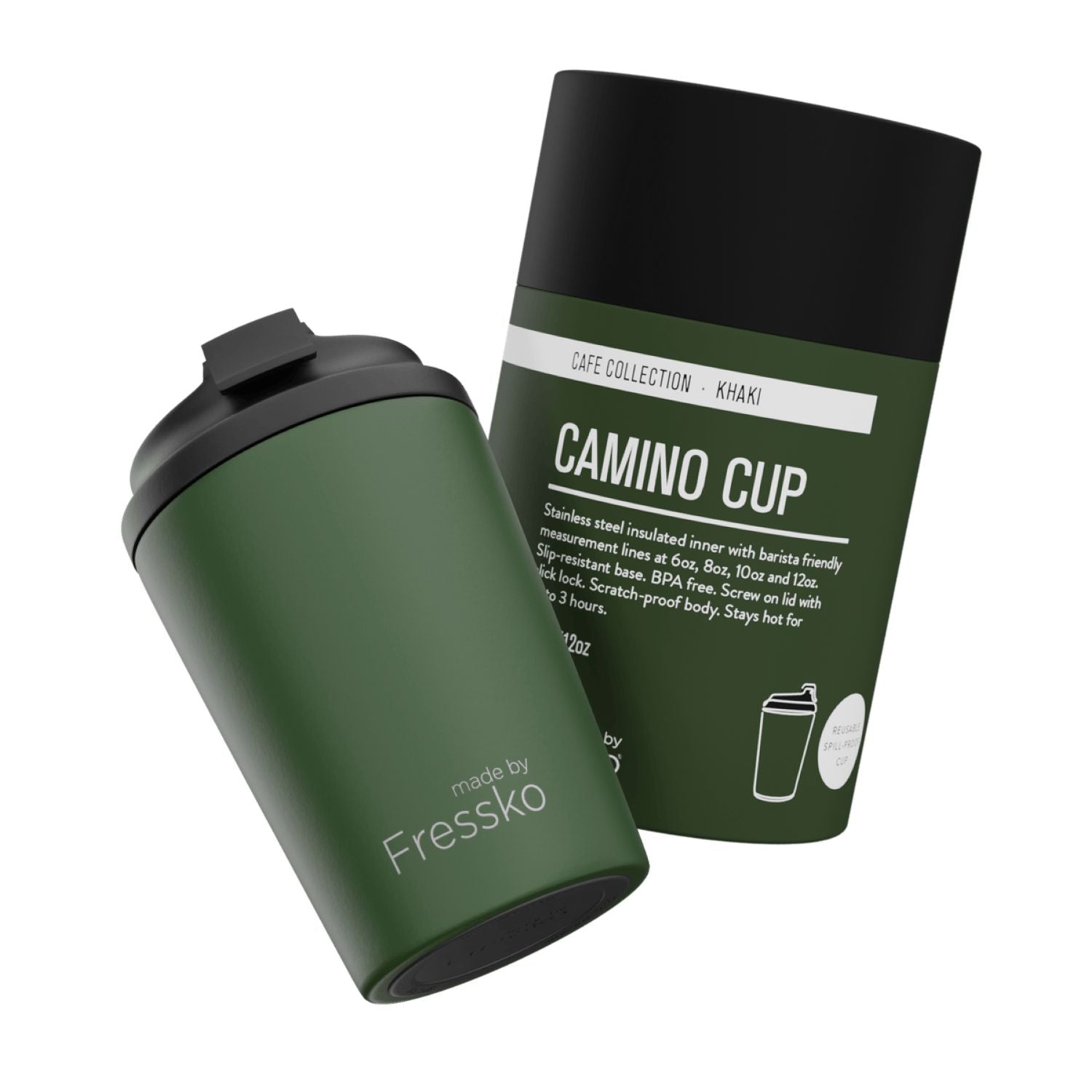 Made By Fressko Camino 12oz Insulated Stainless Steel Cup - Khaki
