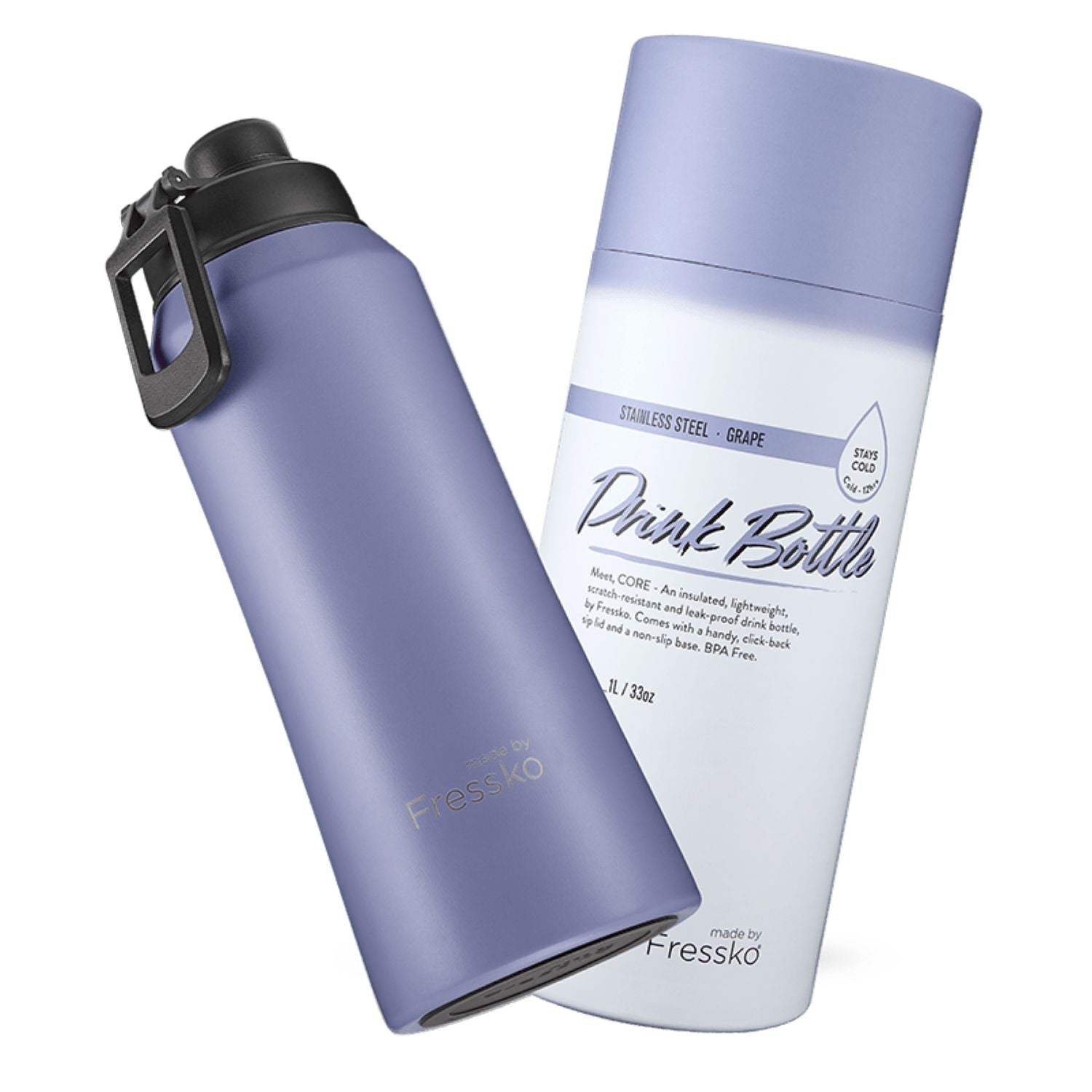 Made By Fressko Core 34oz Insulated Stainless Steel Drink Bottle - Grape