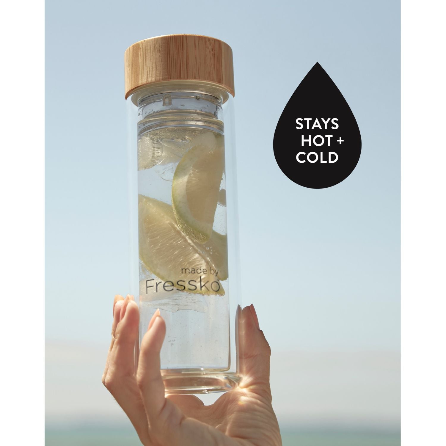 Made By Fressko Lift 16oz Infuser Glass Flask - Clear