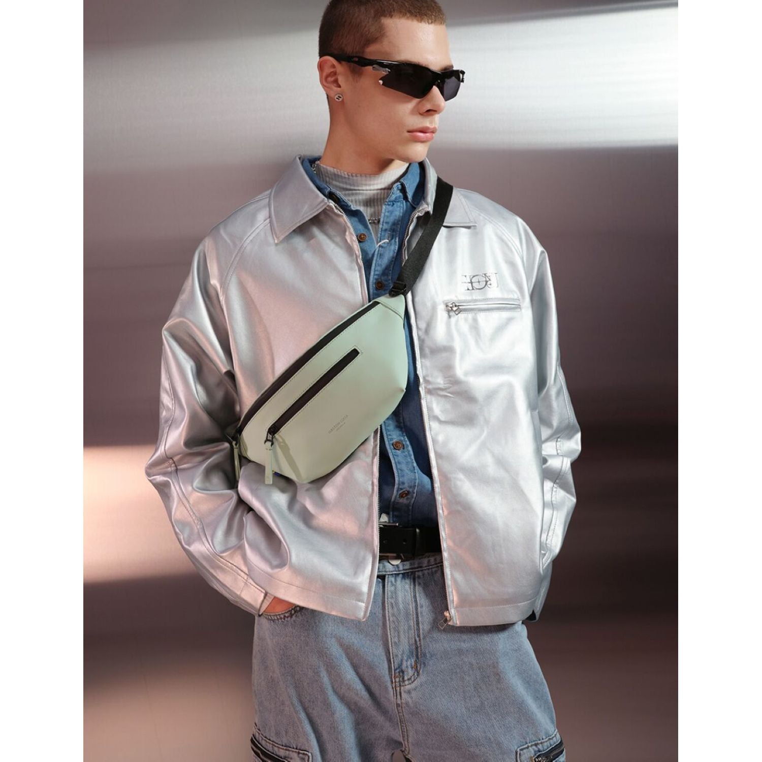 Gaston Luga Splash Bumbag - Muted Mint