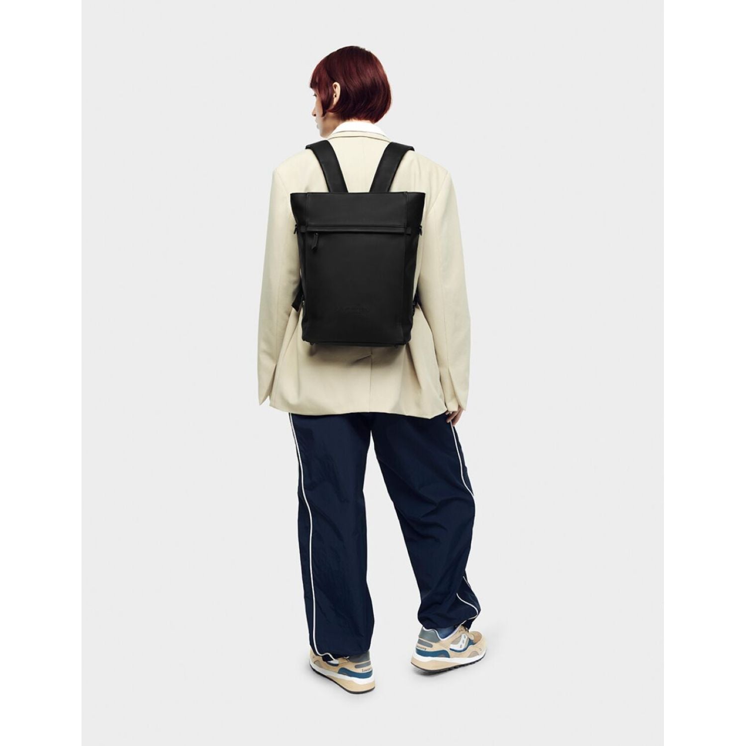 Gaston Luga Tate 2 Way Backpack/Shoulder Bag - Black