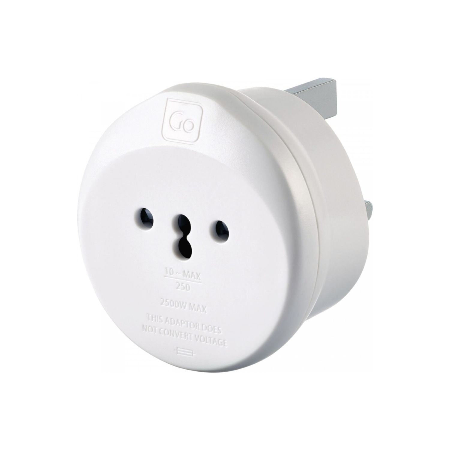 Go Travel Swiss-Uk Adapter - White