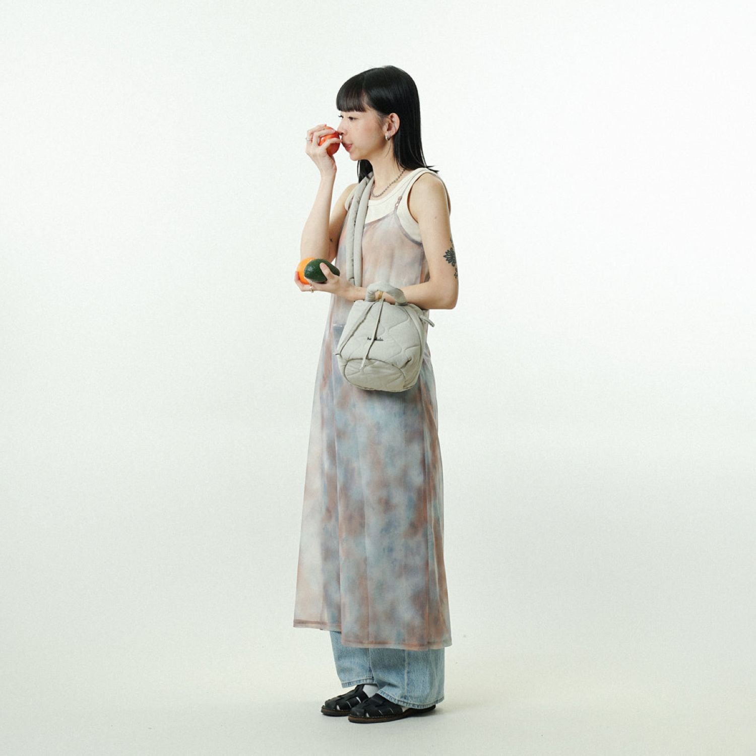 Hellolulu Clio 2 Sided Shoulder Bag S (Silver Birch)