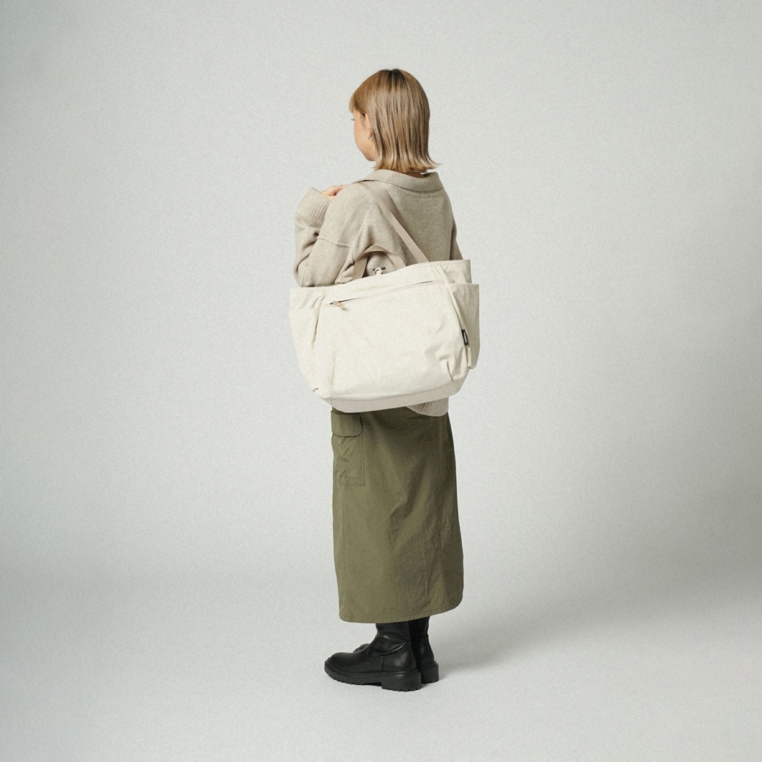 Hellolulu Jake Double Sided 2 Way Tote Recycled (Bright Olive/Linen)