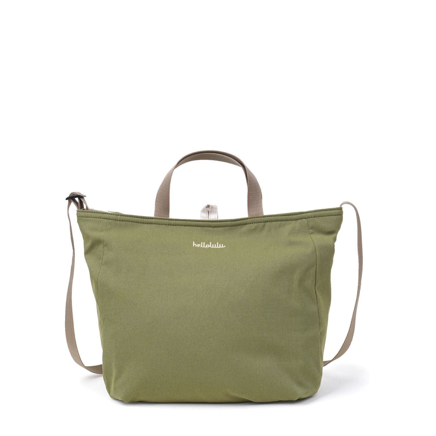 Hellolulu Jolie Double Sided 2 Way Shoulder Bag Recycled (Bright Olive/Linen)