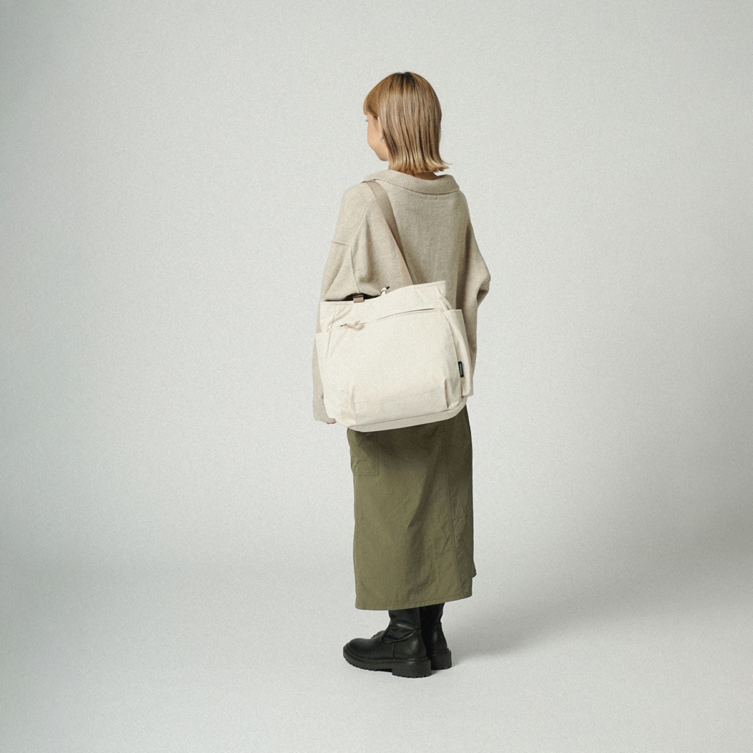 Hellolulu Jonna Double Sided Versatile Tote Recycled (Bright Olive/Linen)