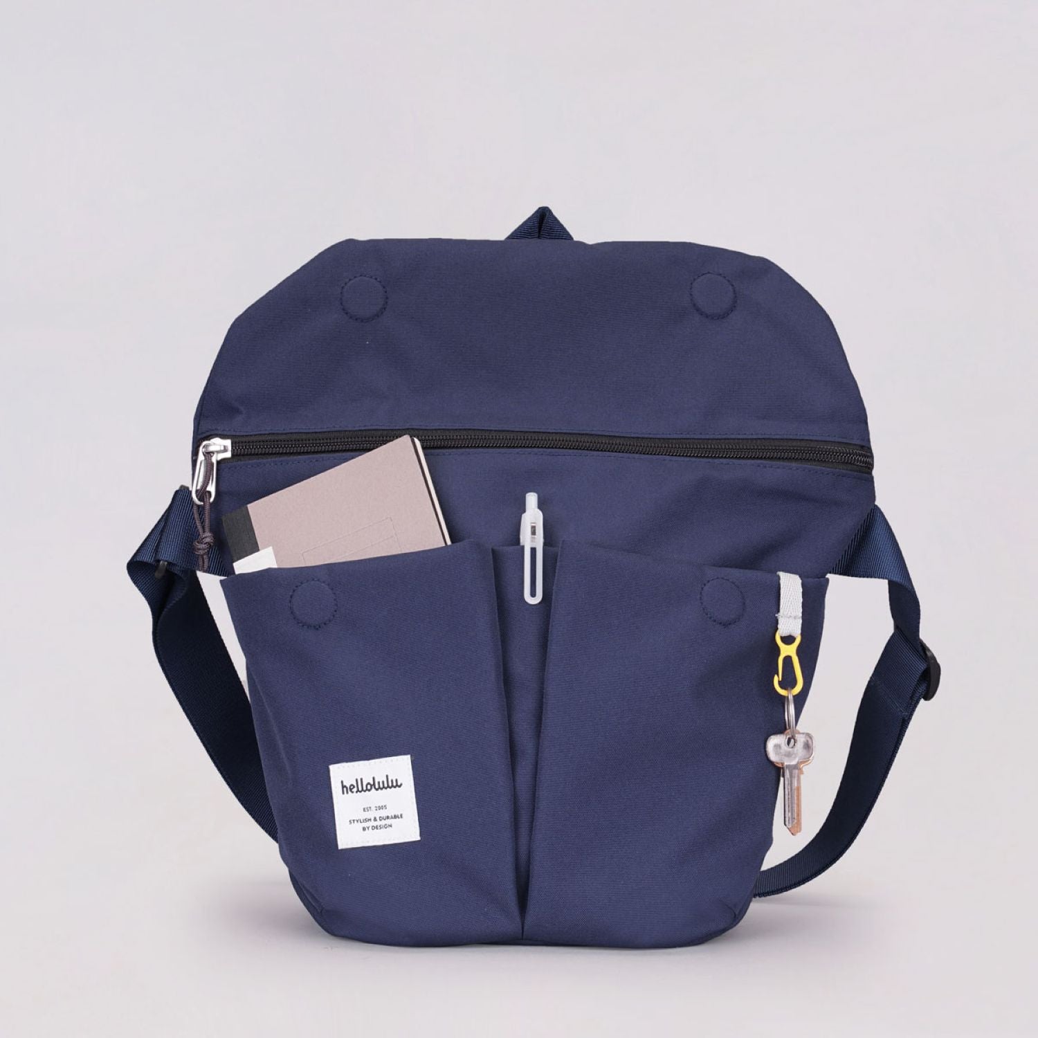 Hellolulu Kasen Shoulder Bag (Dark Blue)