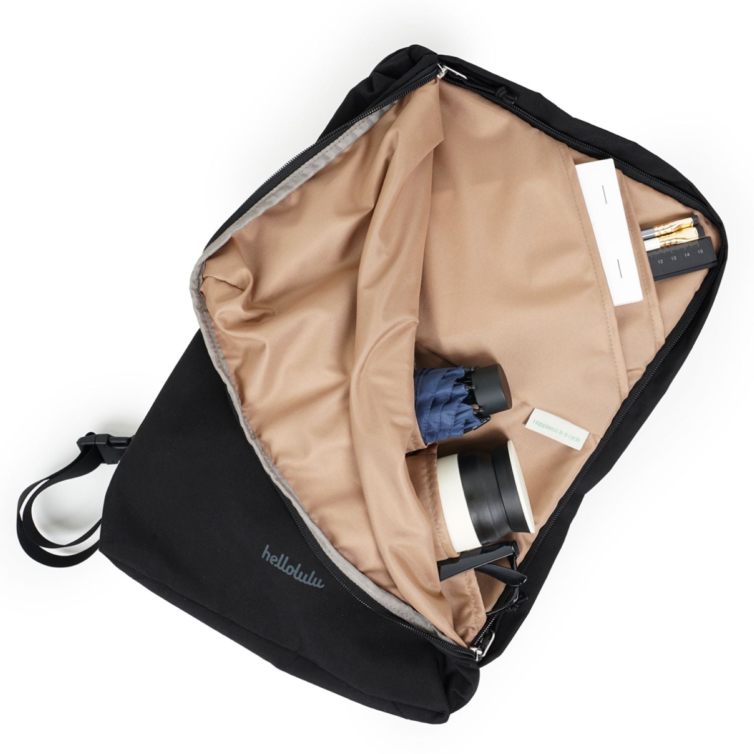 Hellolulu Kell 3-Way Briefpack Recycled (Off Black)