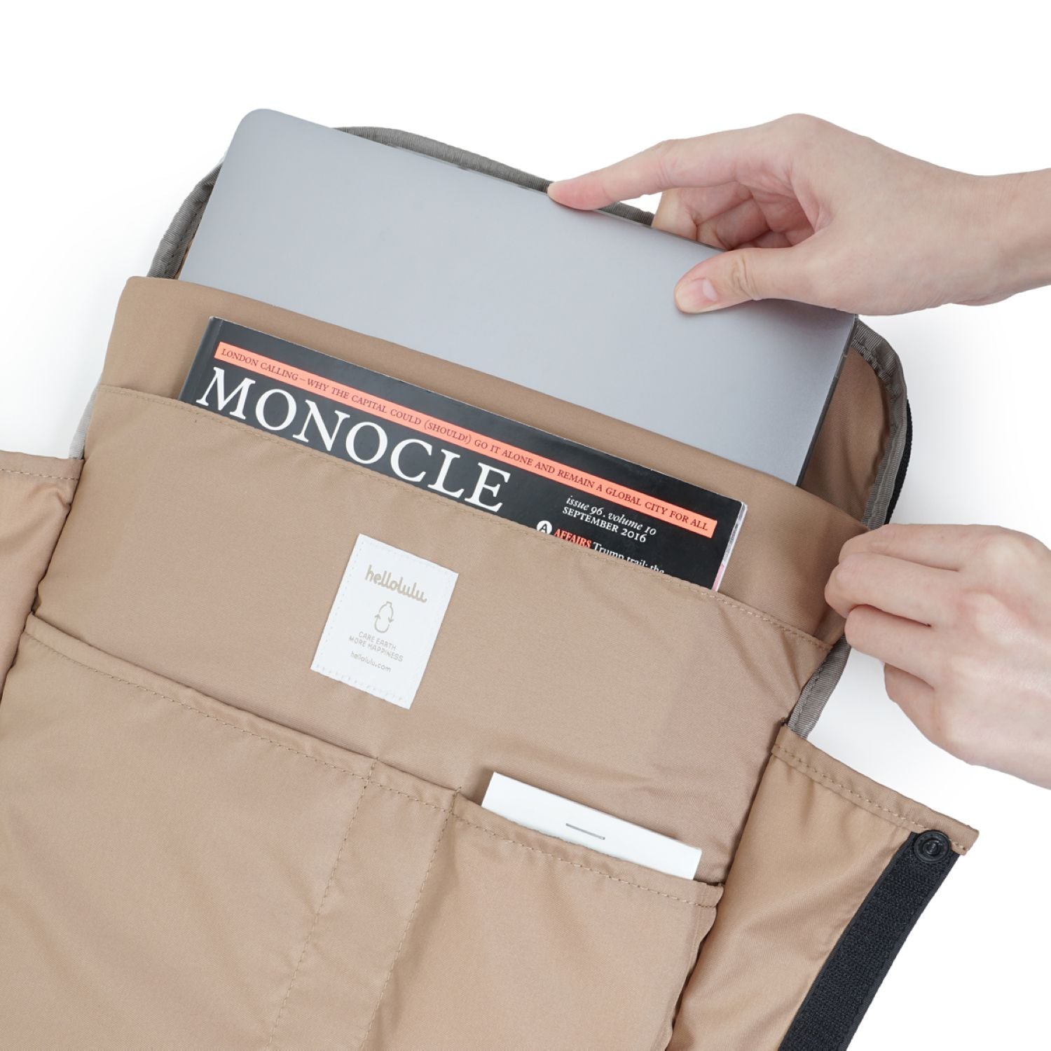 Hellolulu Kell 3-Way Briefpack Recycled (Off Black)