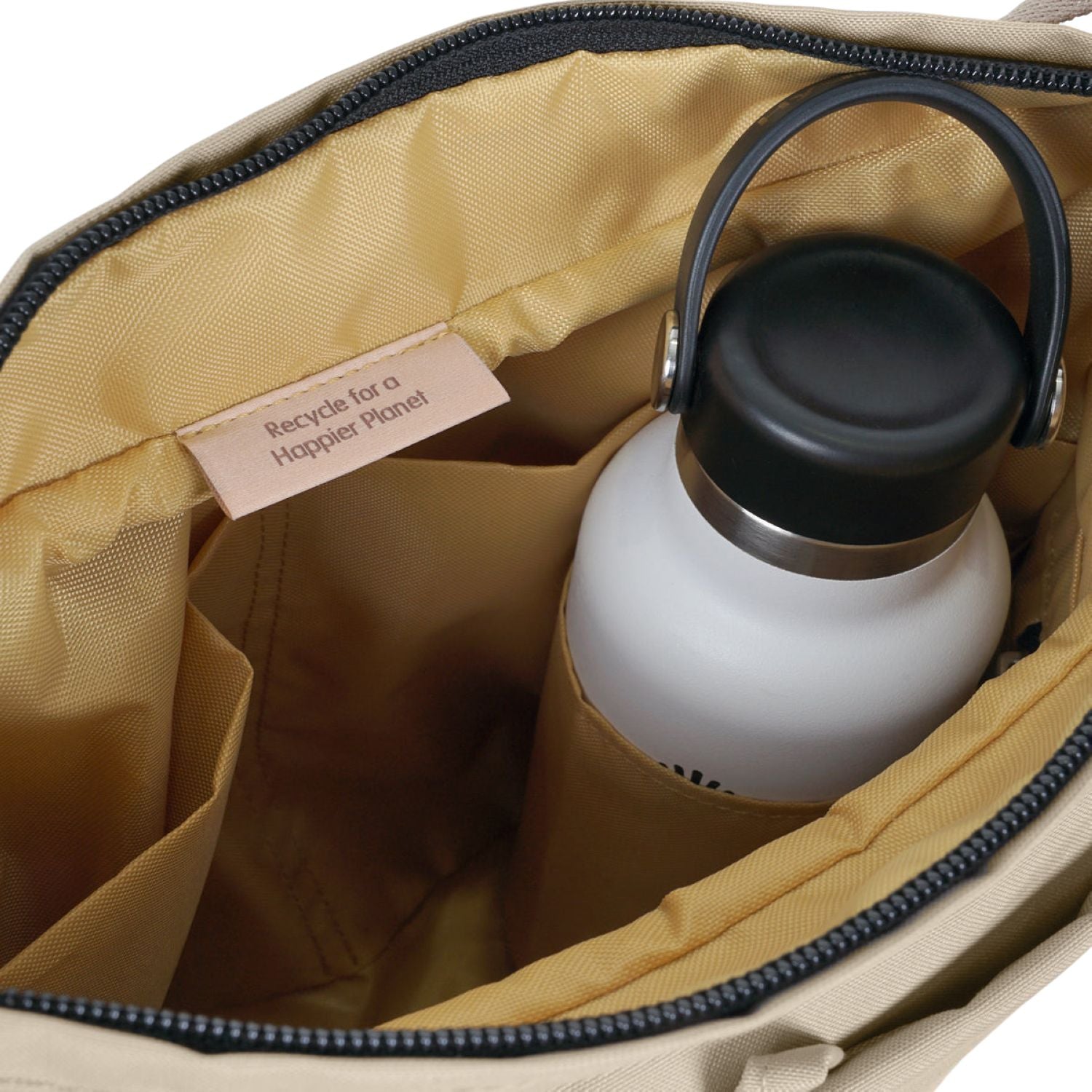 Hellolulu Lucas Wide Zip Shoulder Bag (Fog Khaki)