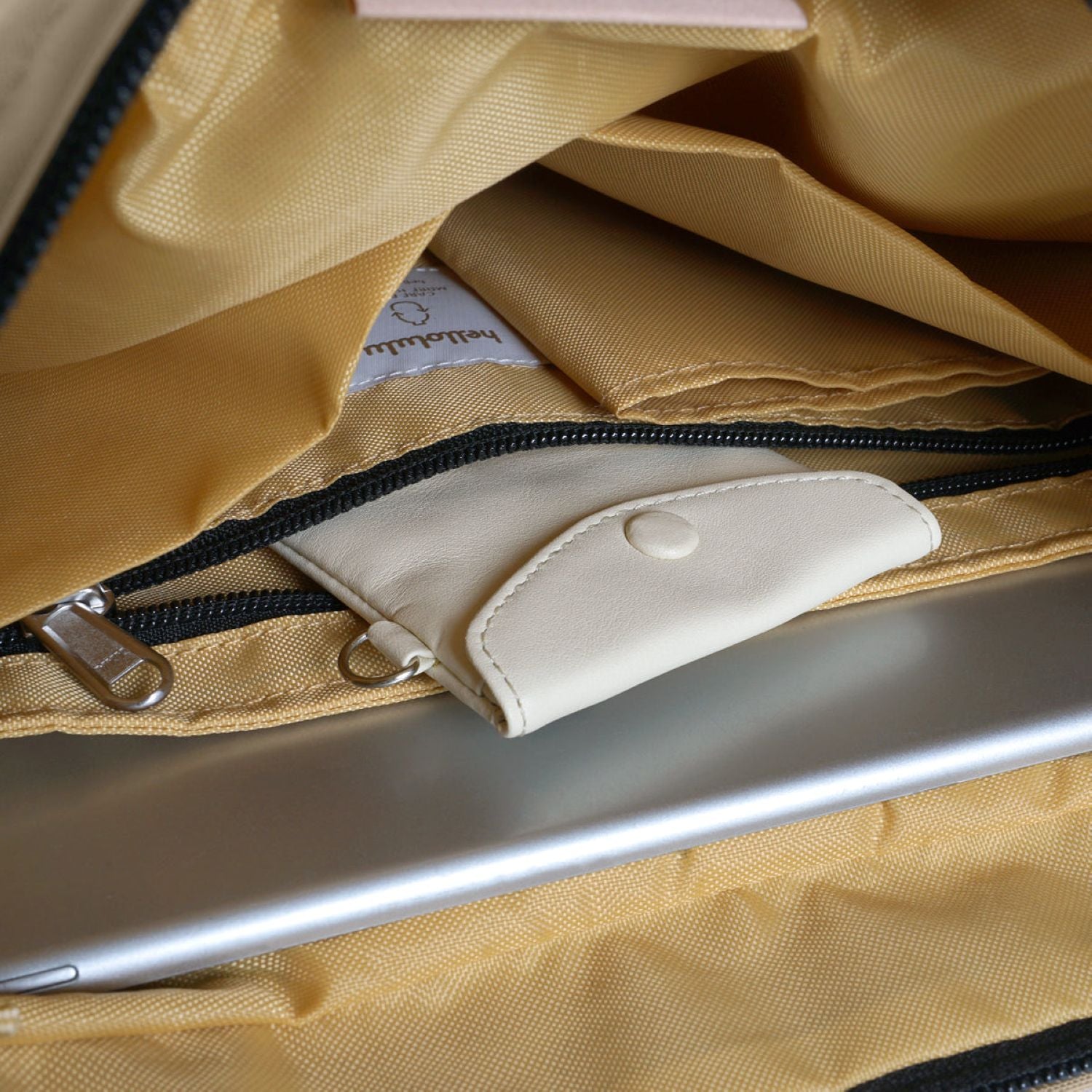 Hellolulu Lucas Wide Zip Shoulder Bag (Fog Khaki)