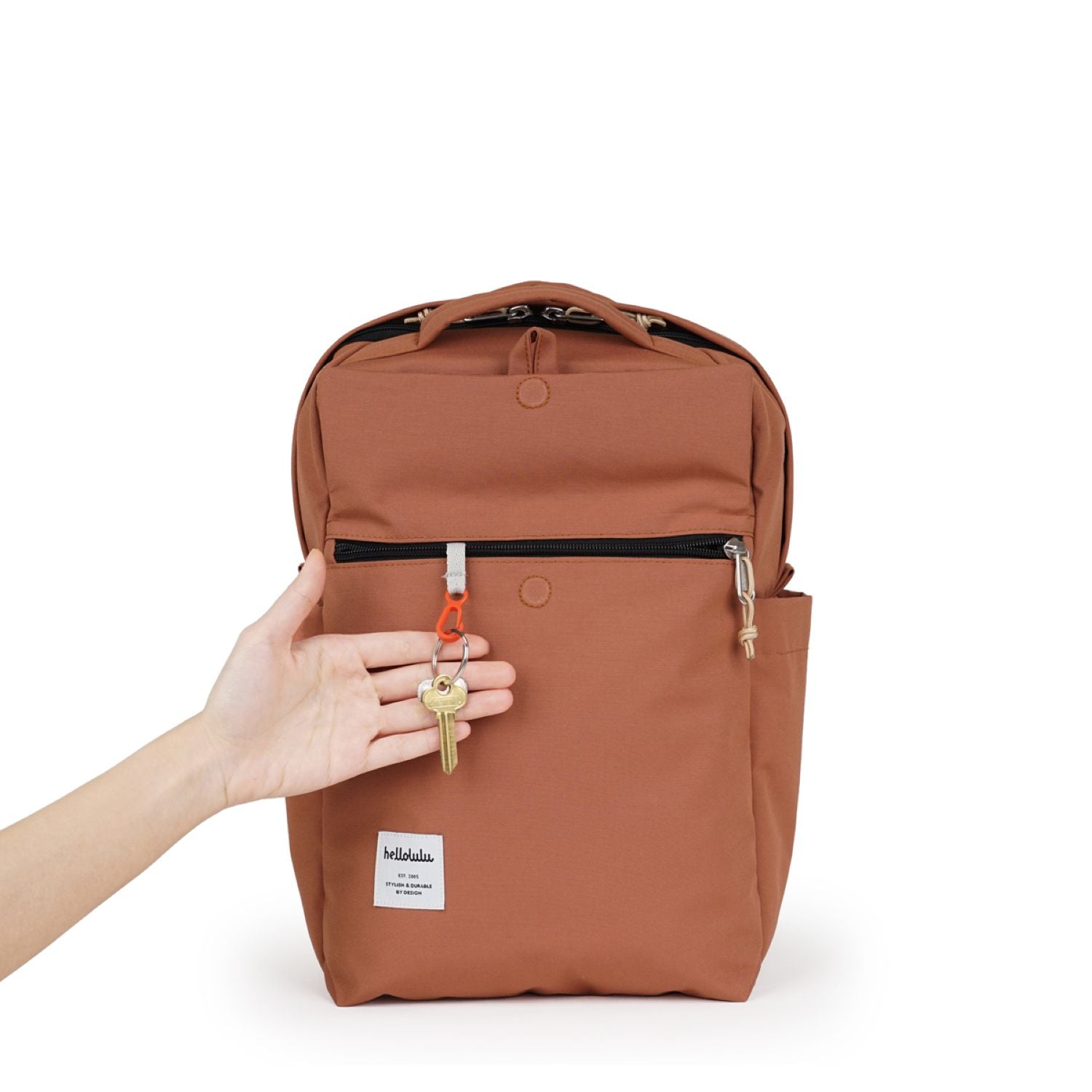 Hellolulu Mini Carter Backpack Recycled (Russet Brown)