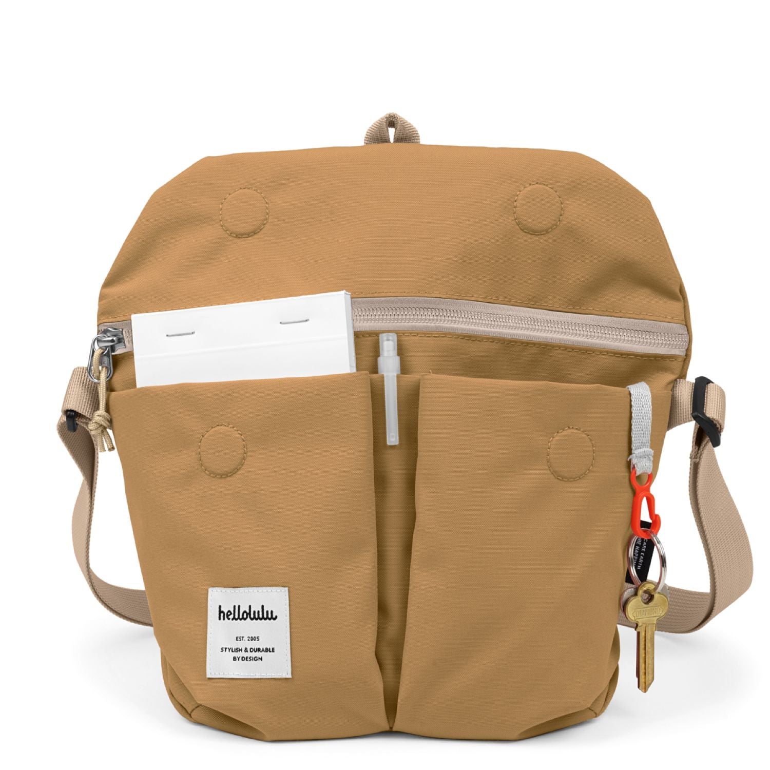 Hellolulu Mini Kasen Shoulder Bag Recycled (Wood Brown)
