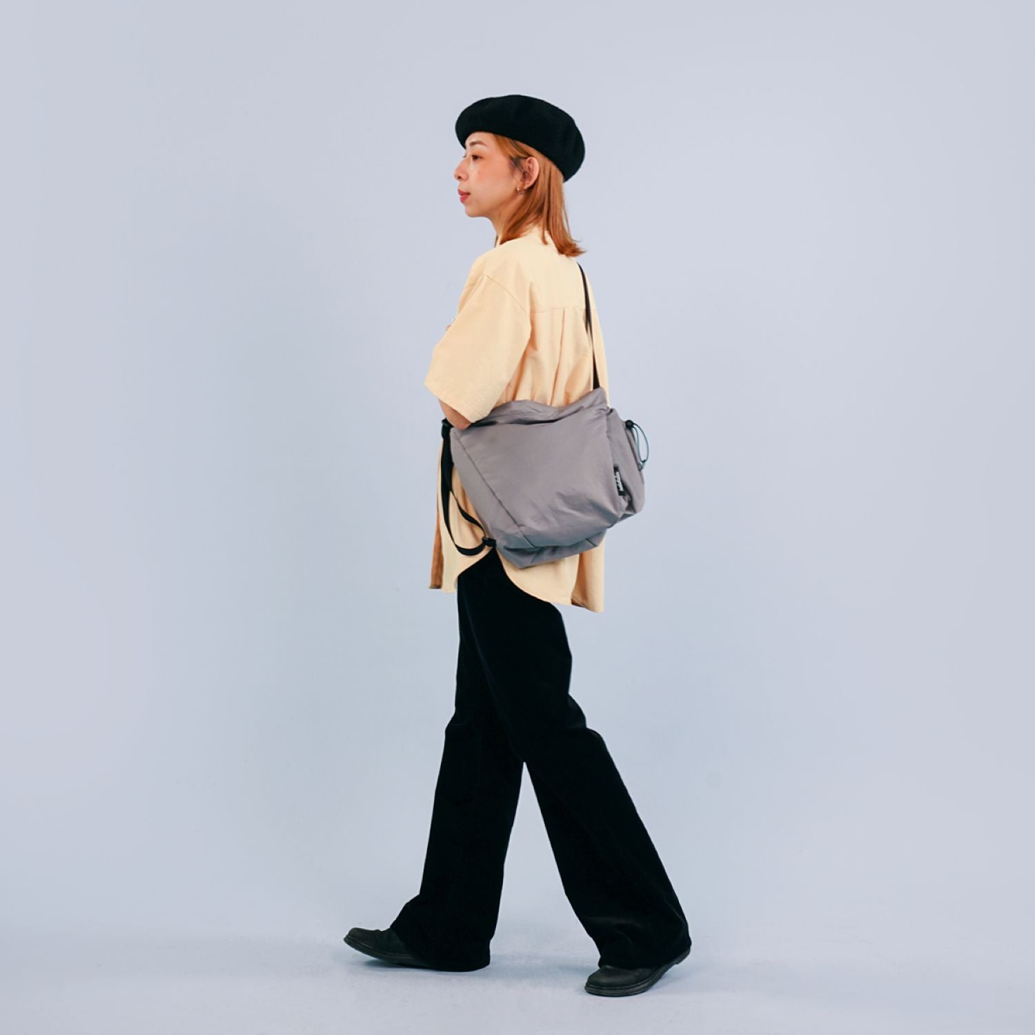 Hellolulu Rea Daily Duo Shoulder Bag S (Quiet Gray)