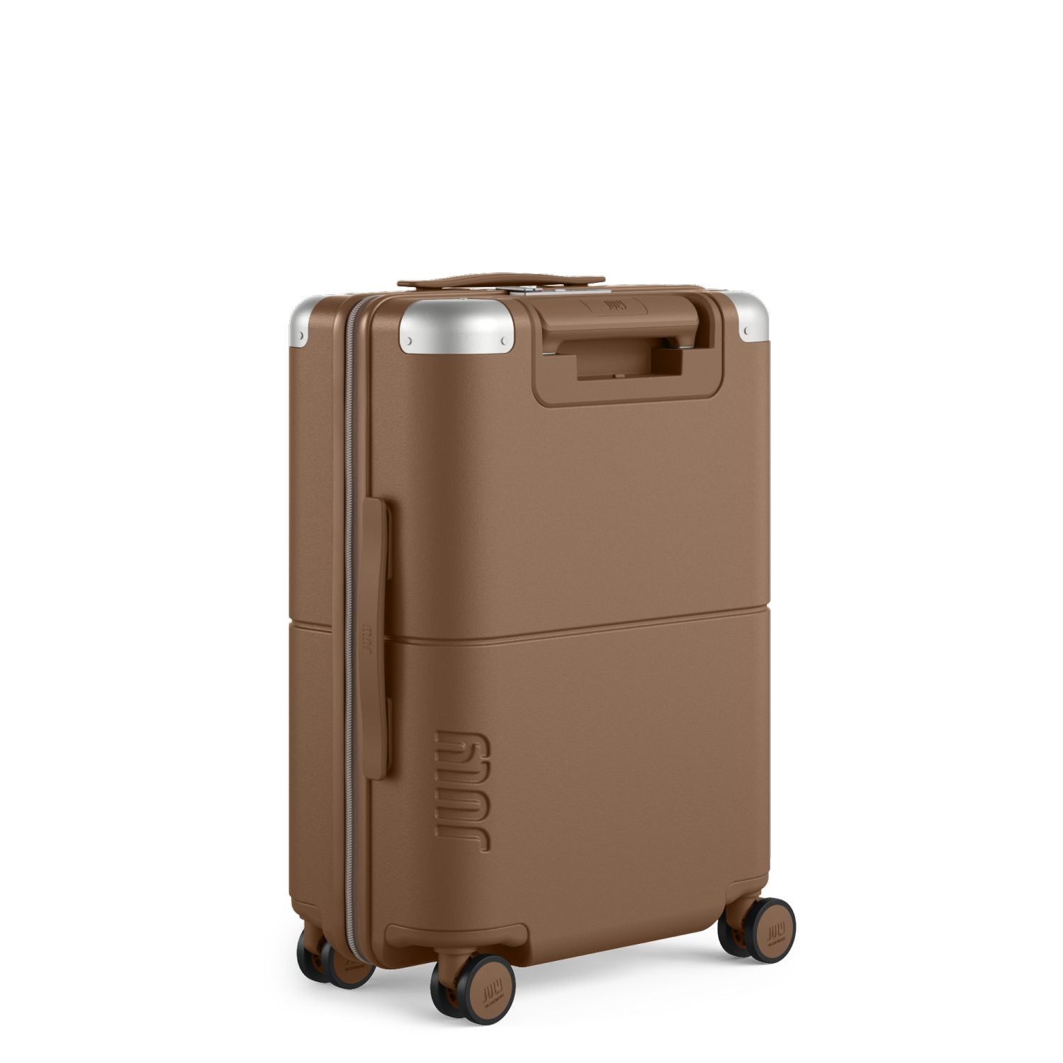 July Carry On Original Polycarbonate 21" Luggage With Power Bank & USB/USB-C Cable - Toffee