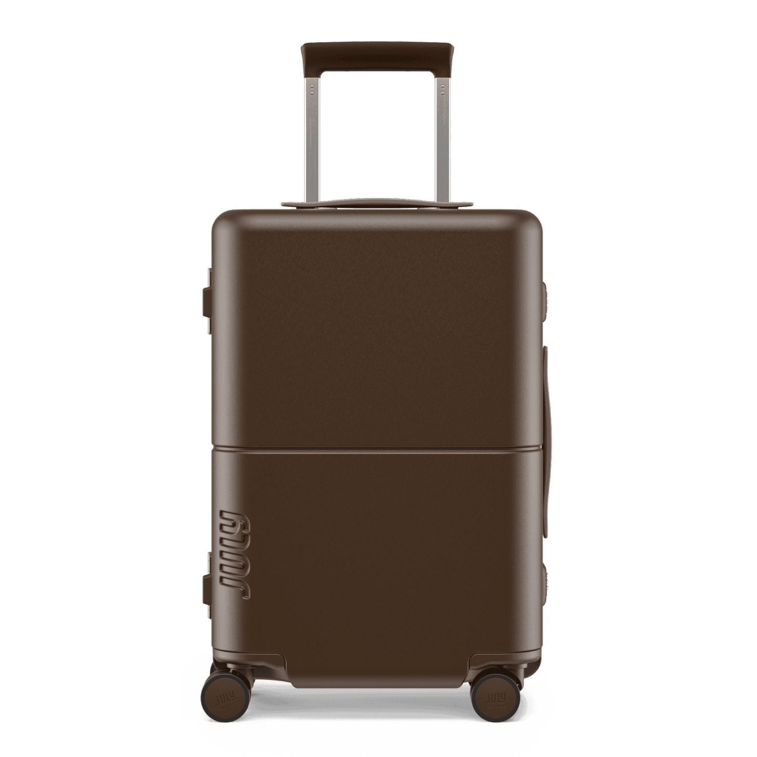 July Carry On Trunk Polycarbonate 21" Luggage With Fast Charge Usb-C Cable - Brown