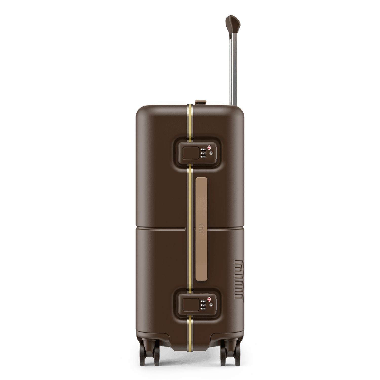 July Carry On Trunk Polycarbonate 21" Luggage With Fast Charge Usb-C Cable - Brown