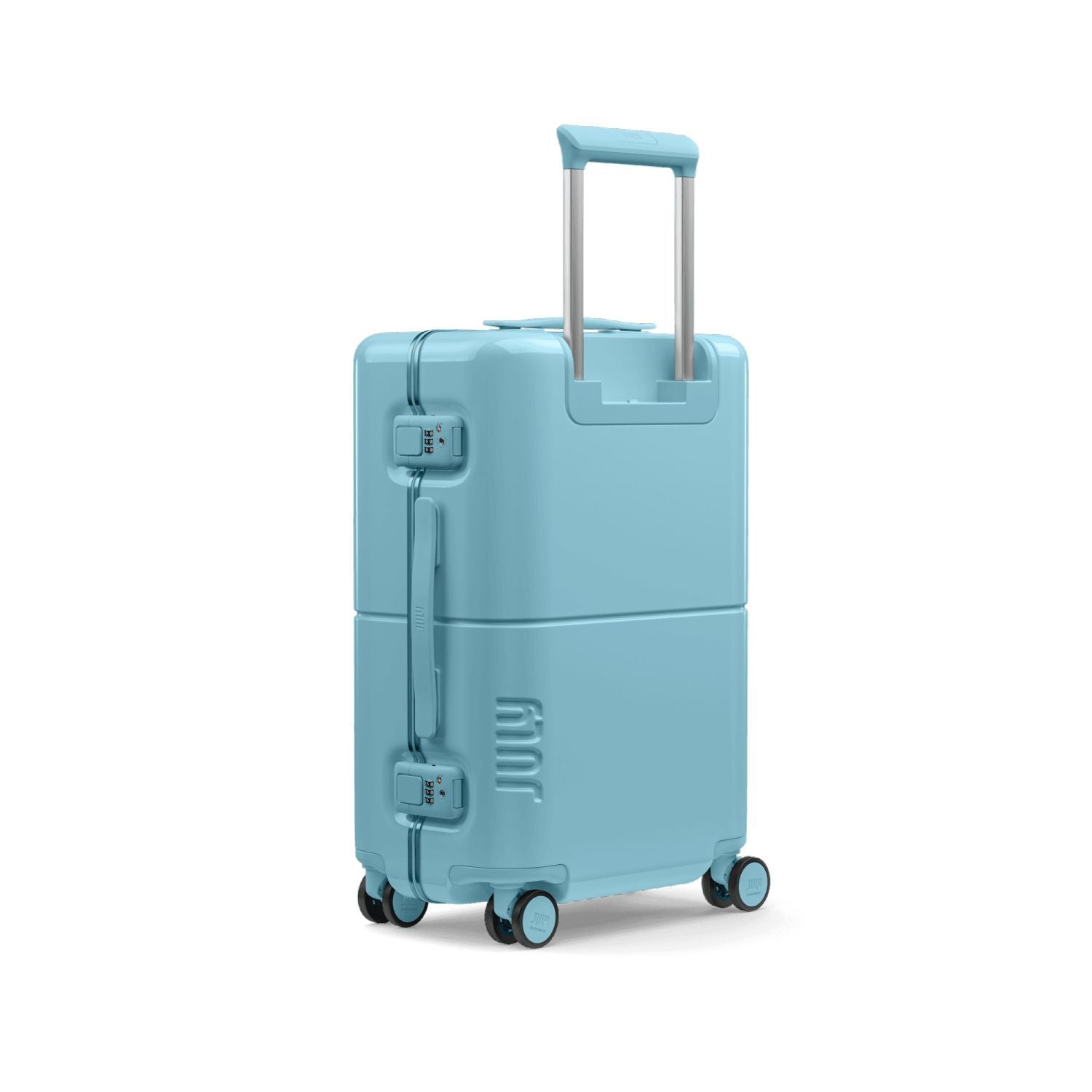 July Carry On Trunk Polycarbonate 21" Luggage With Fast Charge Usb-C Cable - Coastal Blue