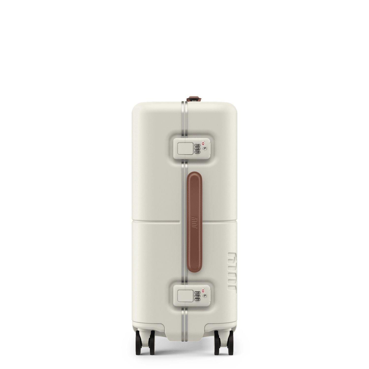 July Carry On Trunk Polycarbonate 21" Luggage With Fast Charge Usb-C Cable - Cream