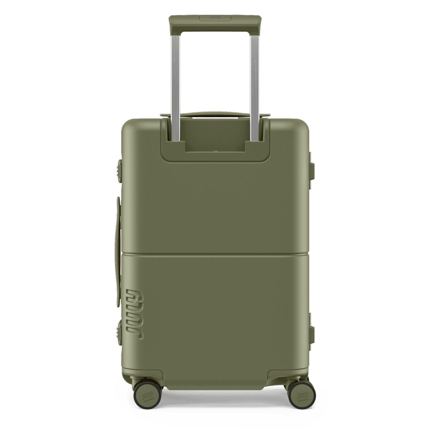 July Carry On Trunk Polycarbonate 21" Luggage With Fast Charge Usb-C Cable - Moss