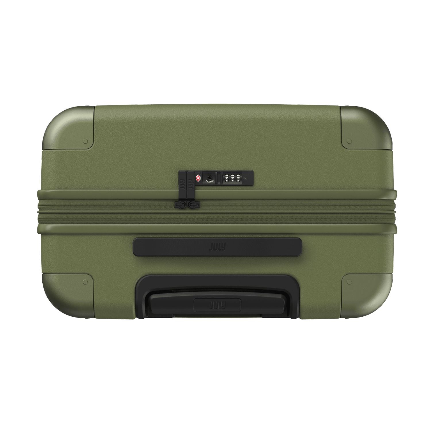 July Checked Expandable Polycarbonate 26" Luggage - Olive