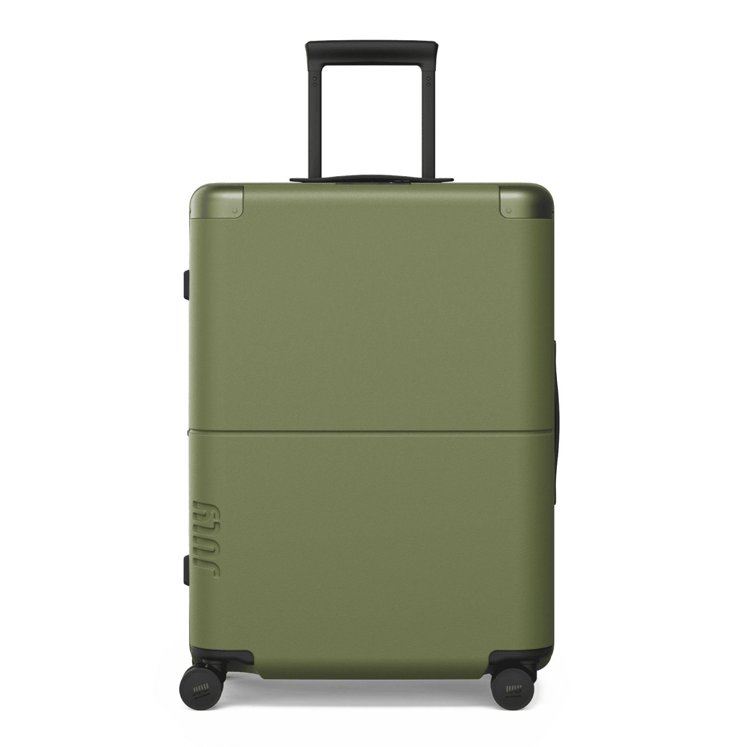 July Checked Expandable Polycarbonate 26" Luggage - Olive