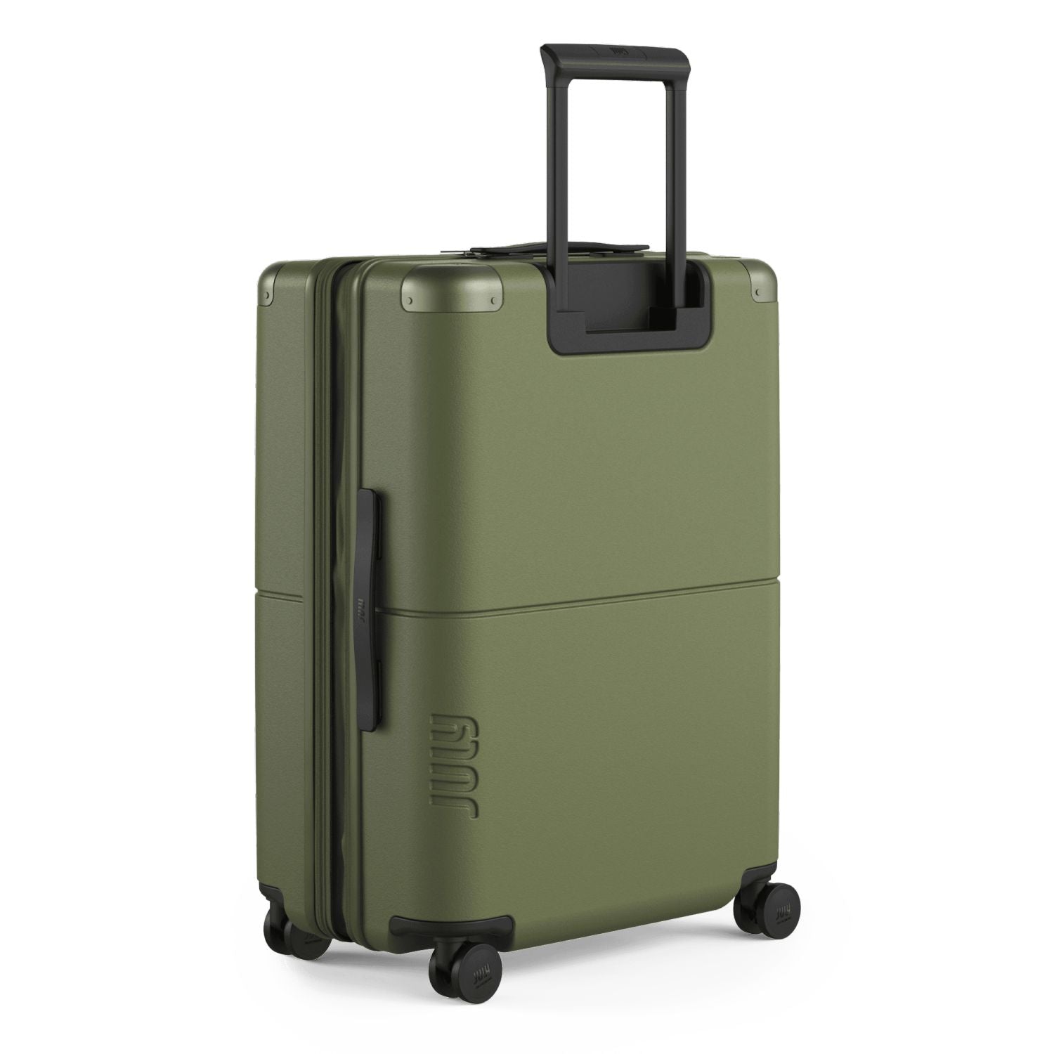 July Checked Expandable Polycarbonate 26" Luggage - Olive