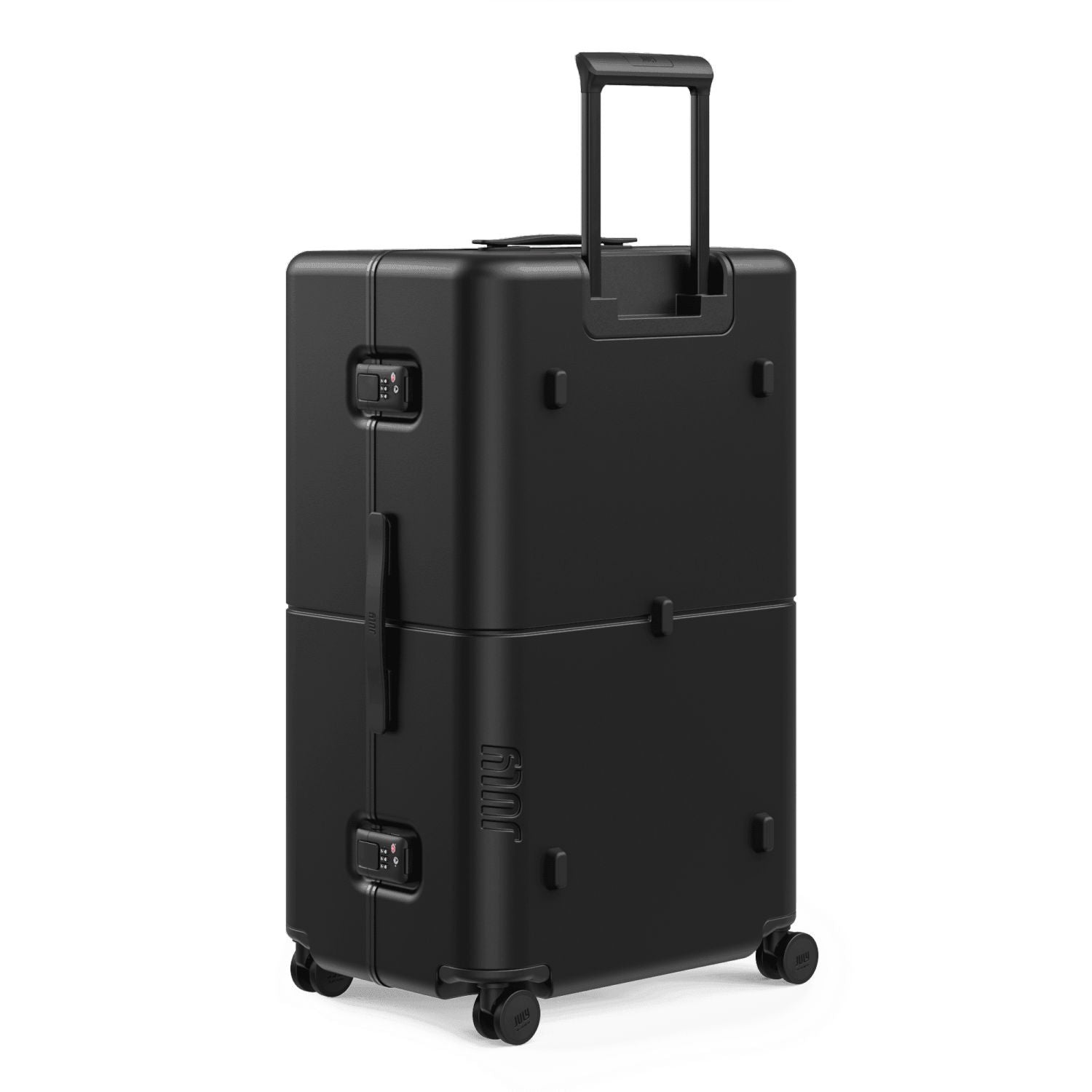 July Checked Plus Trunk Polycarbonate Frame 30" Luggage - Matte Black