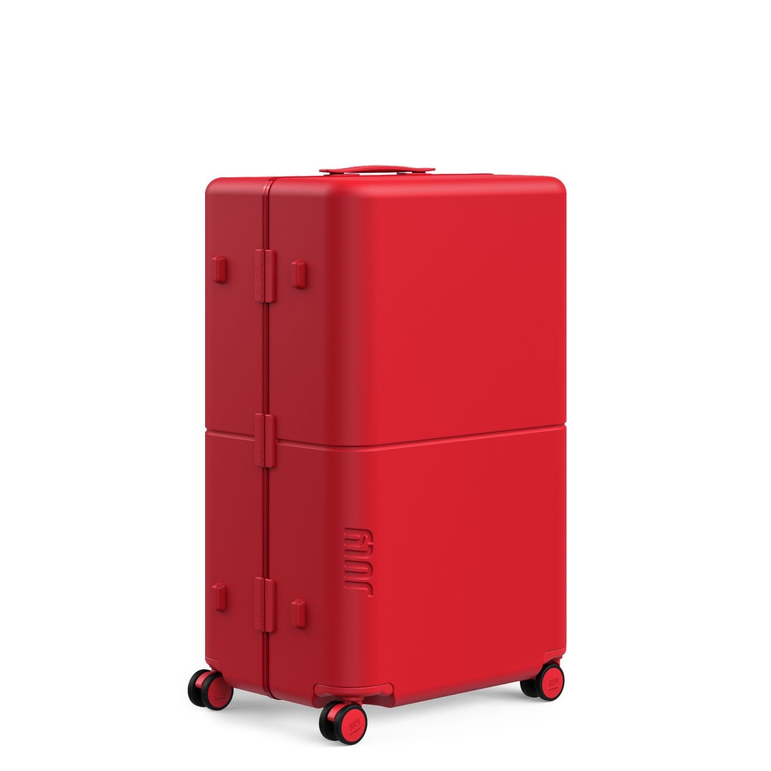 July Checked Plus Trunk Polycarbonate Frame 30" Luggage - Matte Cherry Red