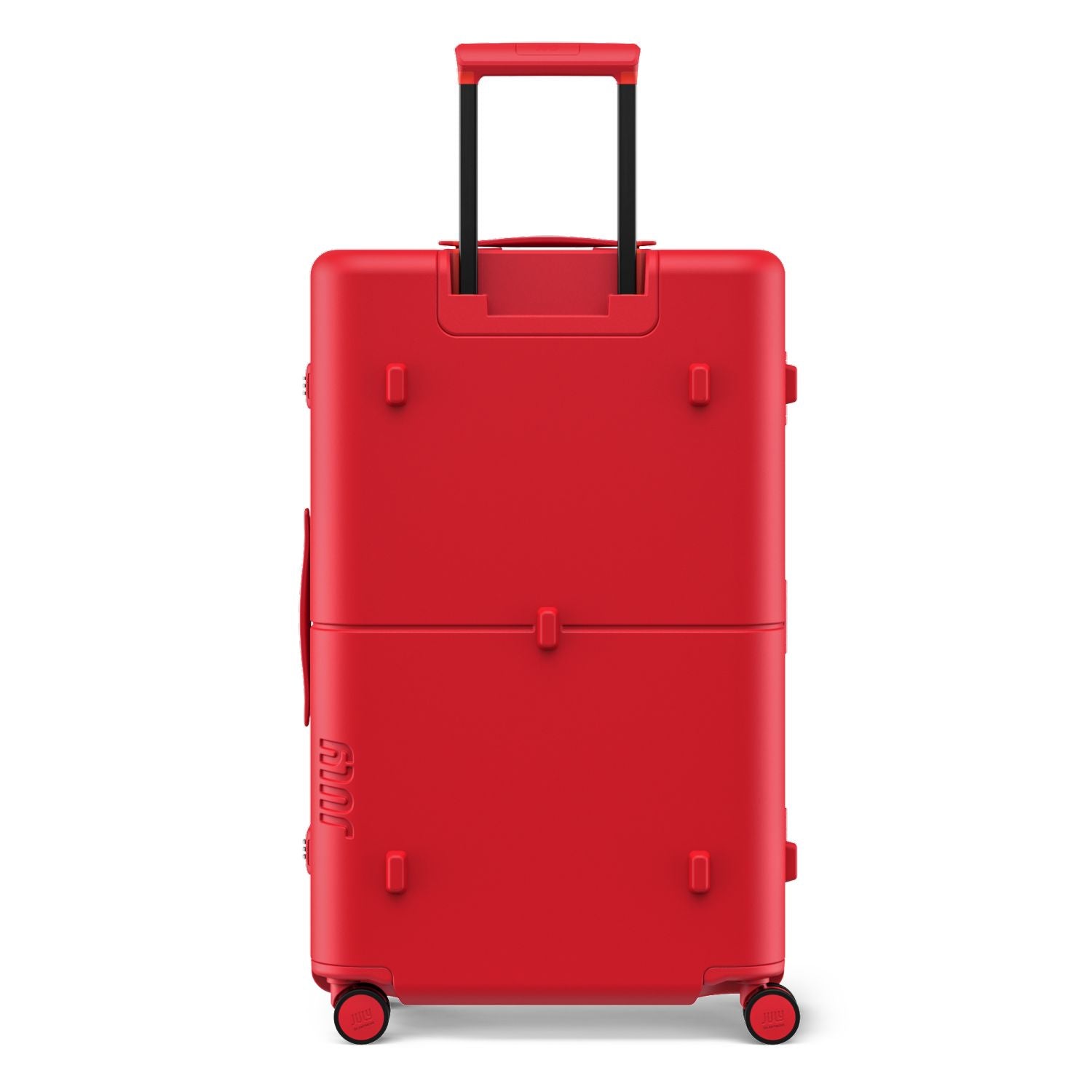 July Checked Plus Trunk Polycarbonate Frame 30" Luggage - Matte Cherry Red