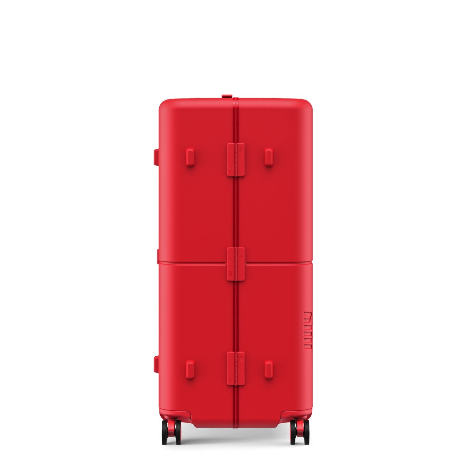 July Checked Plus Trunk Polycarbonate Frame 30" Luggage - Matte Cherry Red