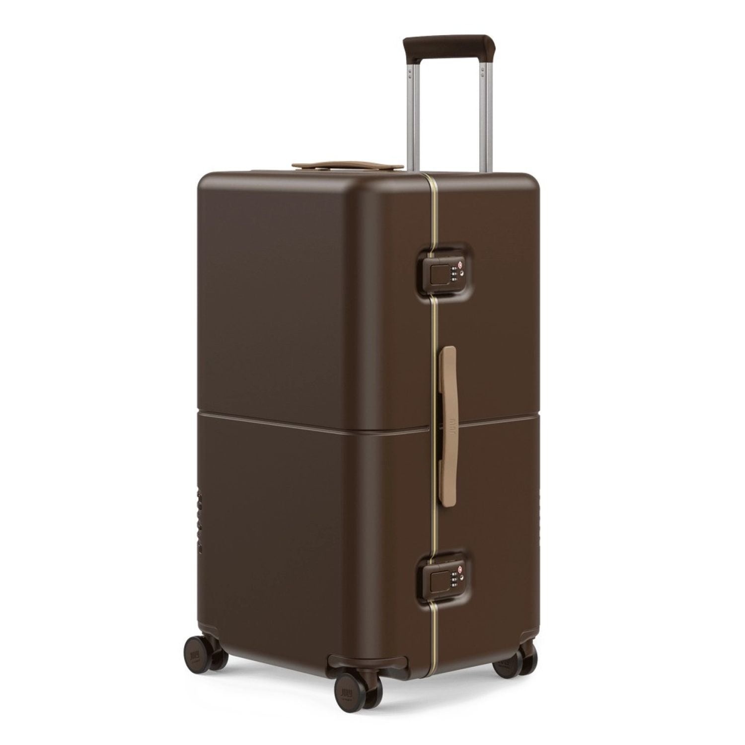 July Checked Trunk Polycarbonate Frame 28" Luggage - Matte Brown