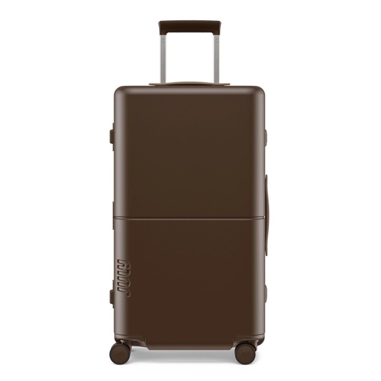 July Checked Trunk Polycarbonate Frame 28" Luggage - Matte Brown