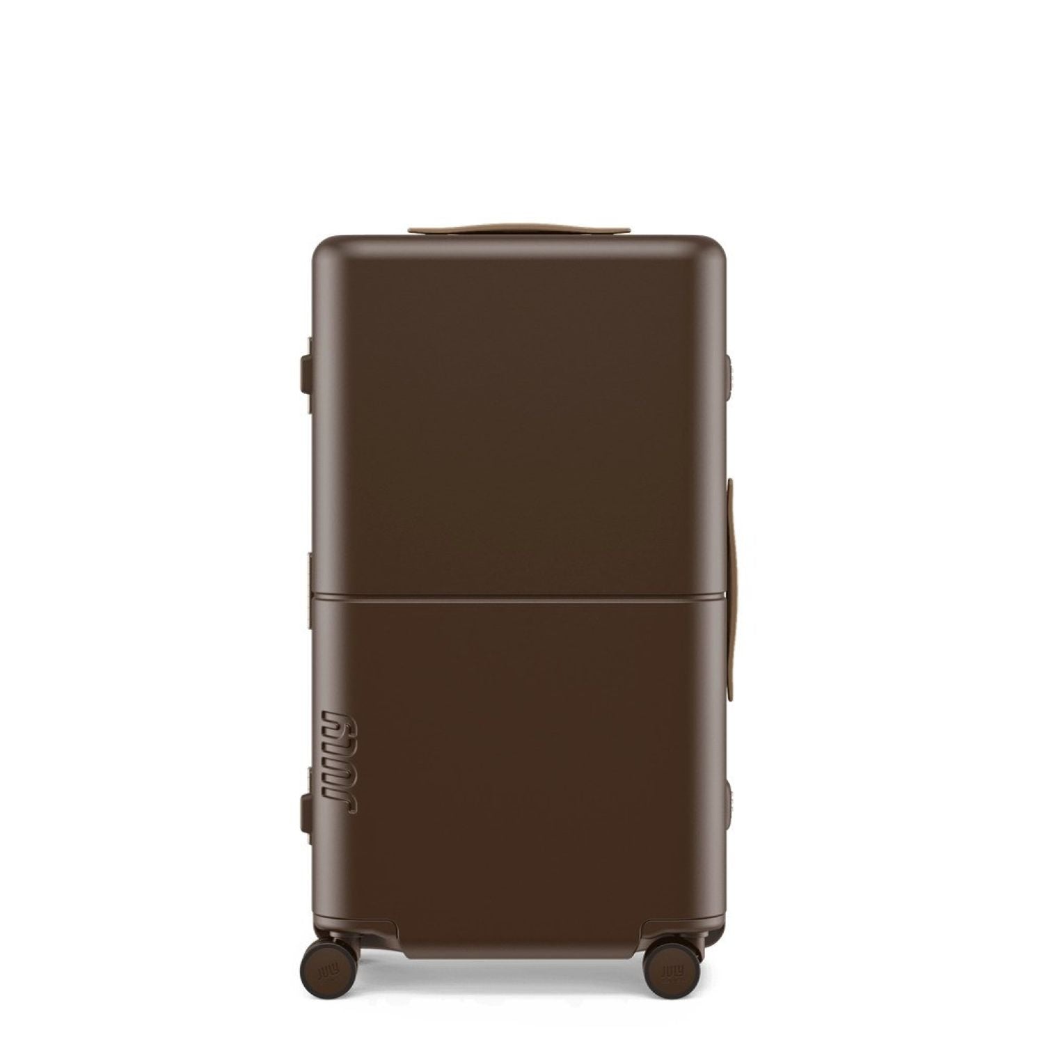 July Checked Trunk Polycarbonate Frame 28" Luggage - Matte Brown