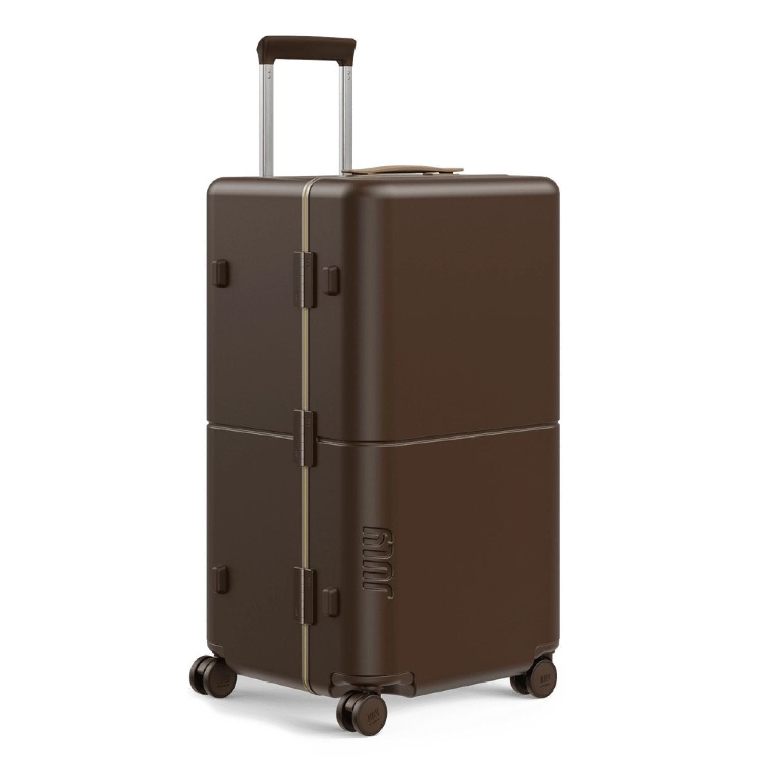 July Checked Trunk Polycarbonate Frame 28" Luggage - Matte Brown