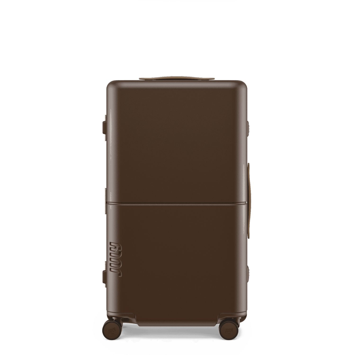 July Checked Trunk Polycarbonate Frame 28" Luggage - Brown