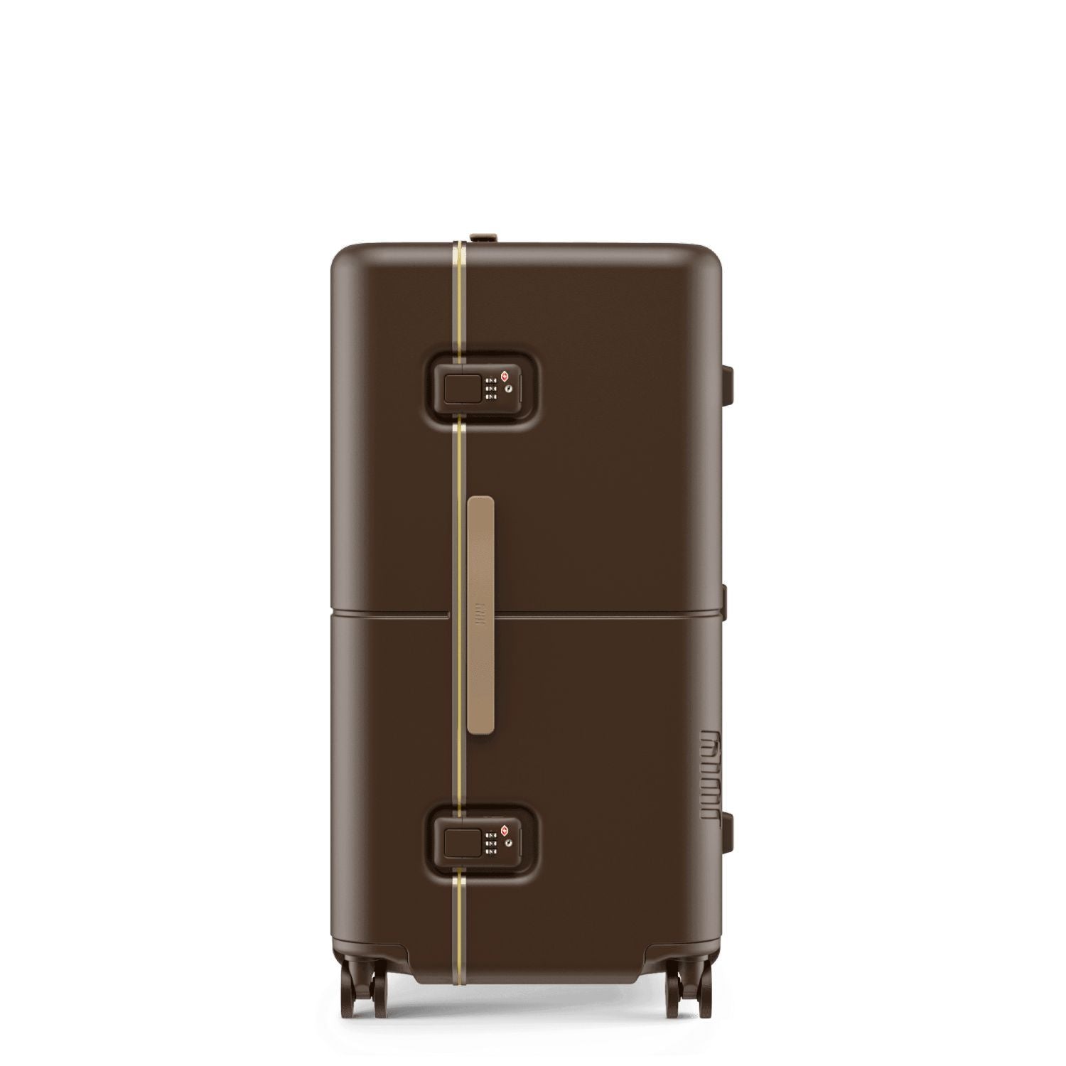 July Checked Trunk Polycarbonate Frame 28" Luggage - Brown