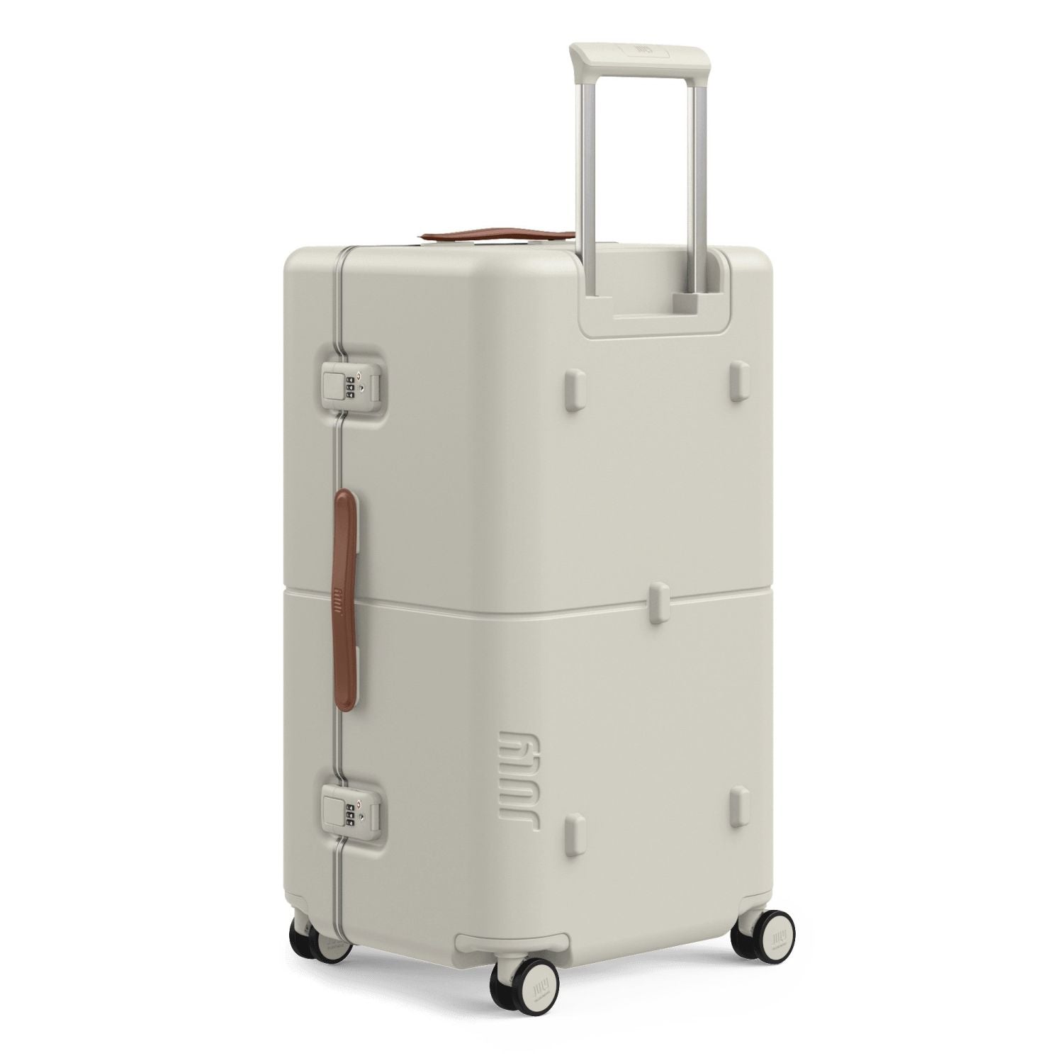 July Checked Trunk Polycarbonate Frame 28" Luggage - Matte Cream