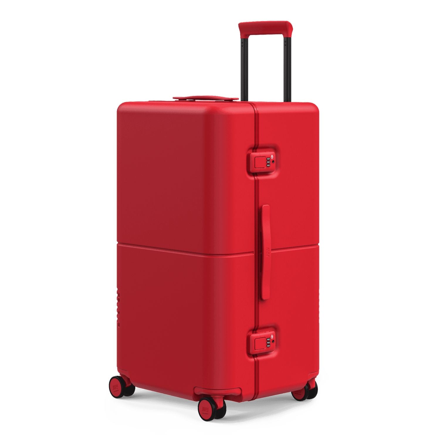 July Checked Trunk Polycarbonate Frame 28" Luggage - Matte Red