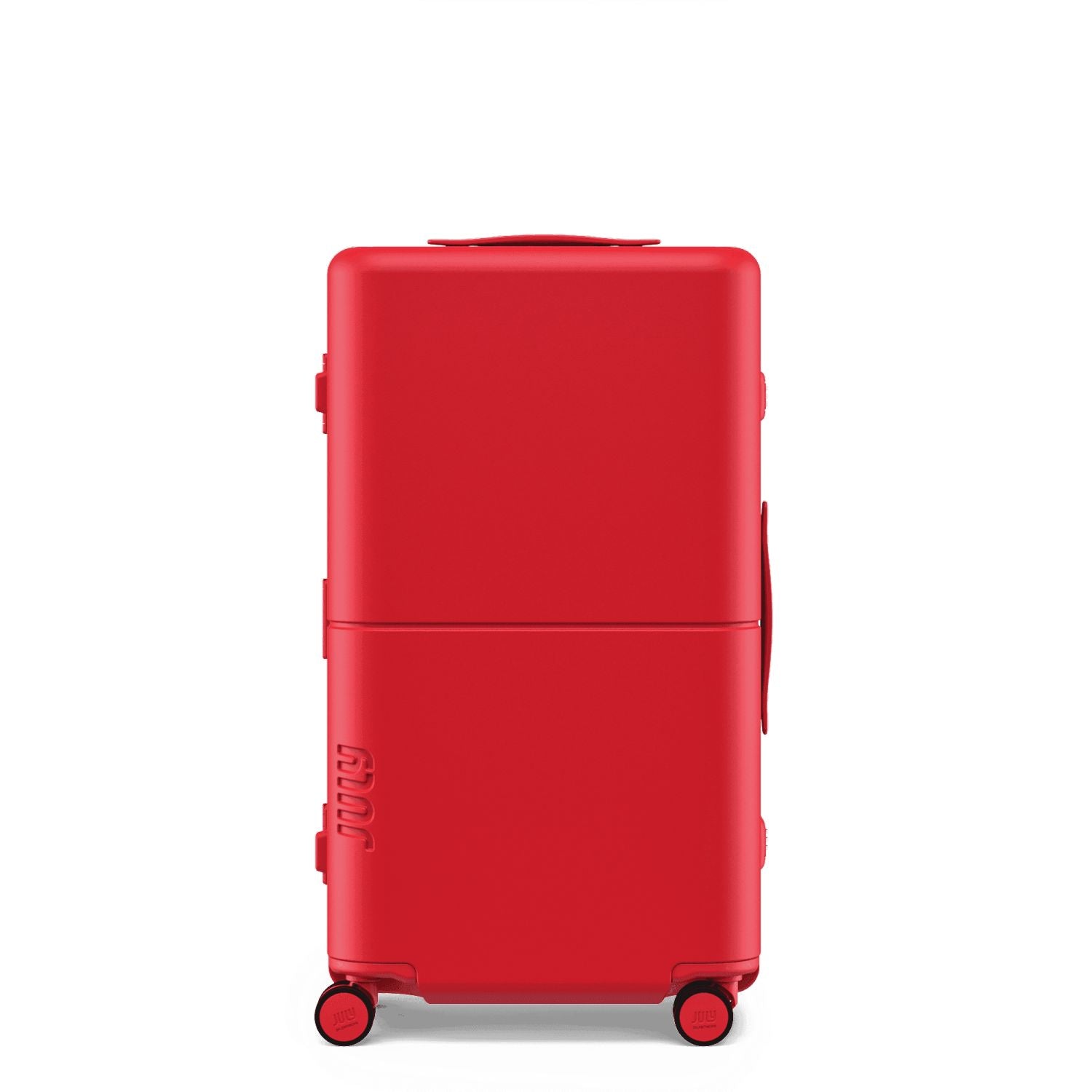 July Checked Trunk Polycarbonate Frame 28" Luggage - Matte Red