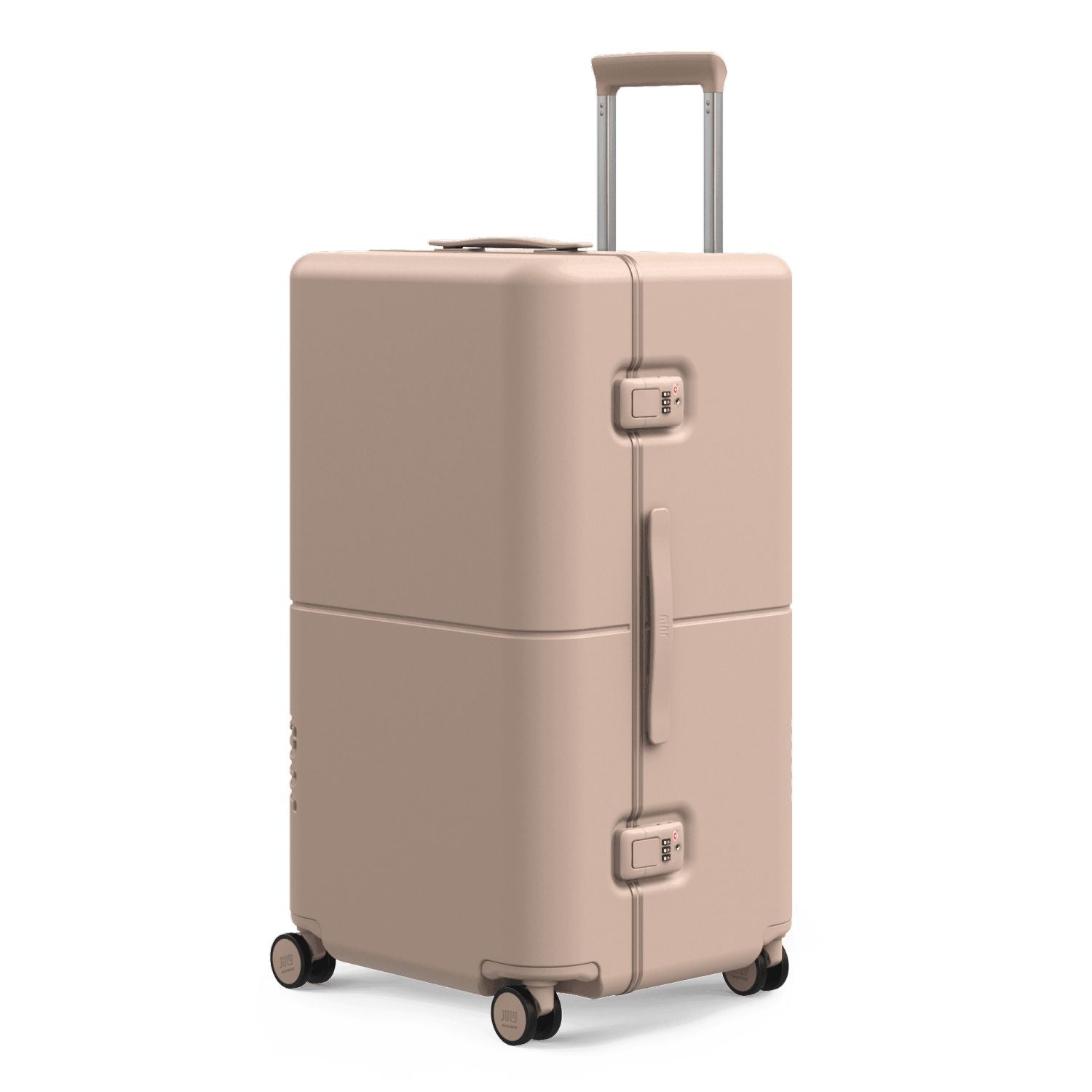 July Checked Trunk Polycarbonate Frame 28" Luggage - Matte Sand