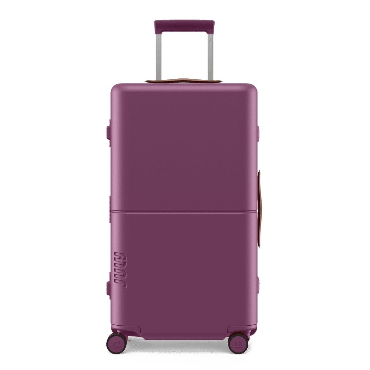 July Checked Trunk Polycarbonate Frame 28" Luggage - Plum