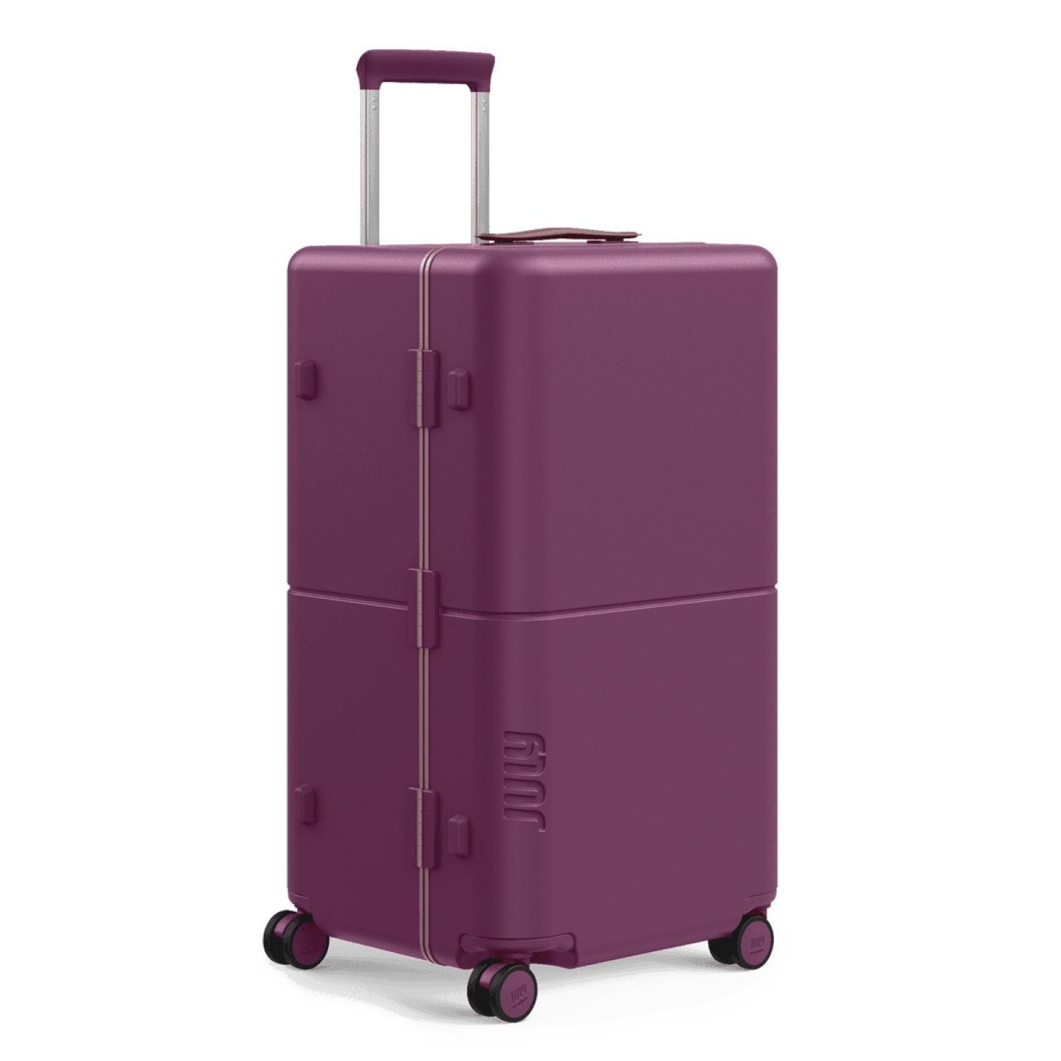 July Checked Trunk Polycarbonate Frame 28" Luggage - Plum