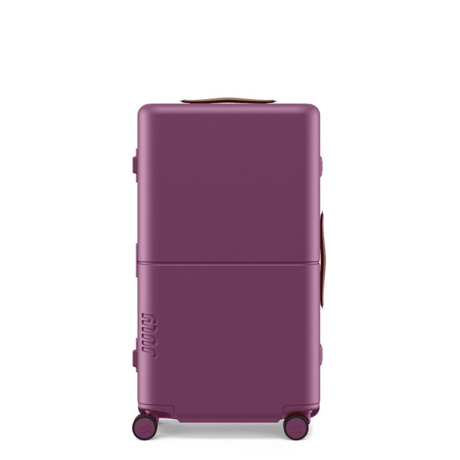 July Checked Trunk Polycarbonate Frame 28" Luggage - Plum