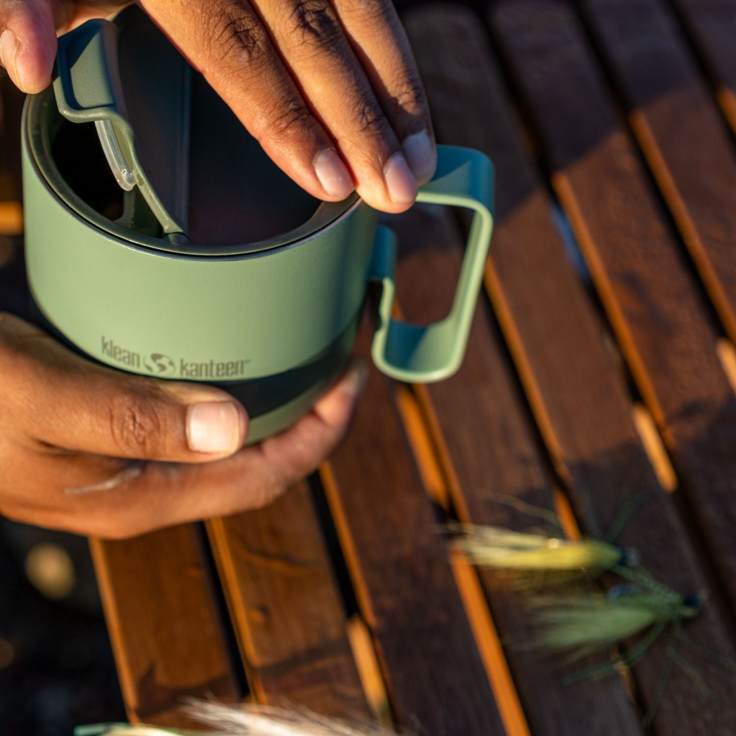 Klean Kanteen Rise 14oz Mug (with Flip Lid) (Sea Spray)