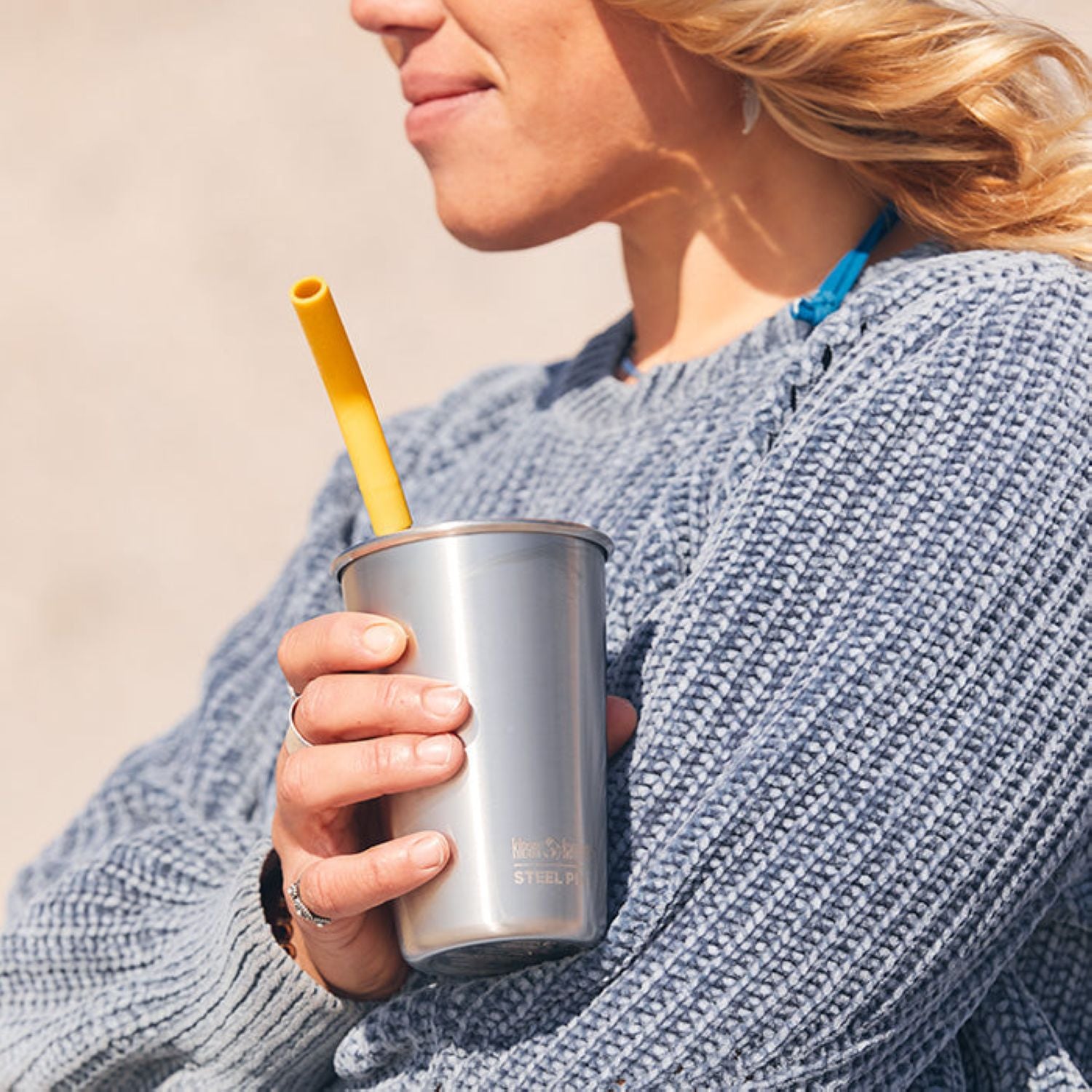 Klean Kanteen Straw - 4 Pack - 8mm (Blue, Yellow, Red & Light Blue/Brushed Stainless)